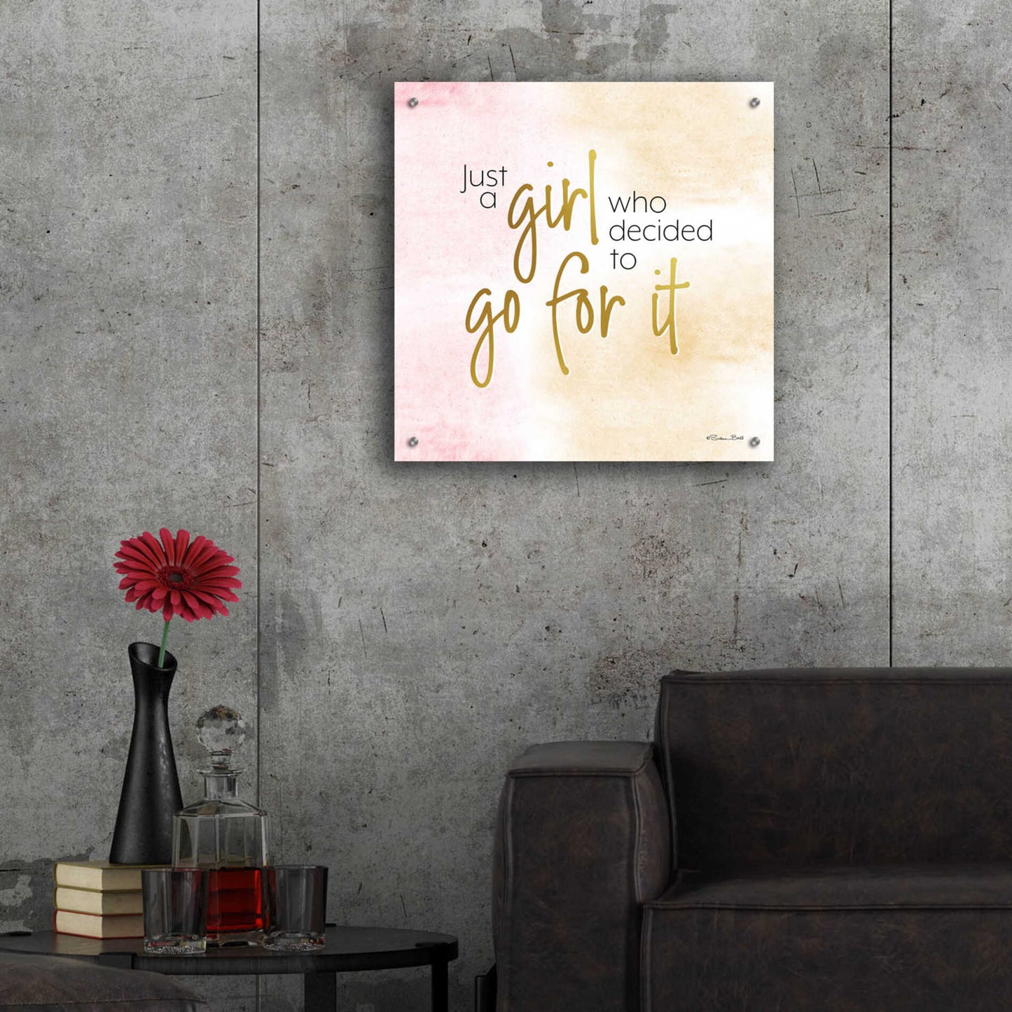 Epic Art 'Go For It' by Susan Ball, Acrylic Glass Wall Art,24x24