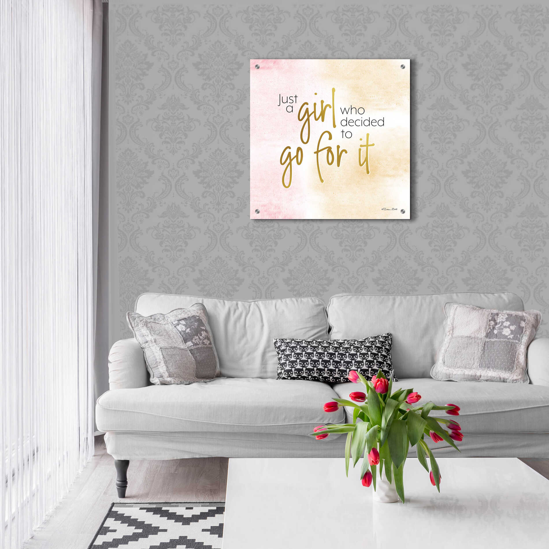 Epic Art 'Go For It' by Susan Ball, Acrylic Glass Wall Art,24x24