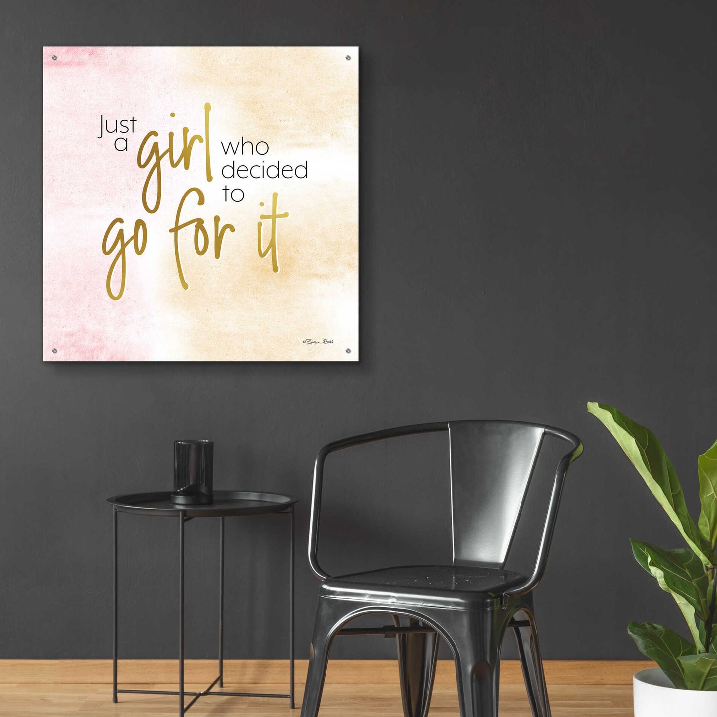 Epic Art 'Go For It' by Susan Ball, Acrylic Glass Wall Art,36x36