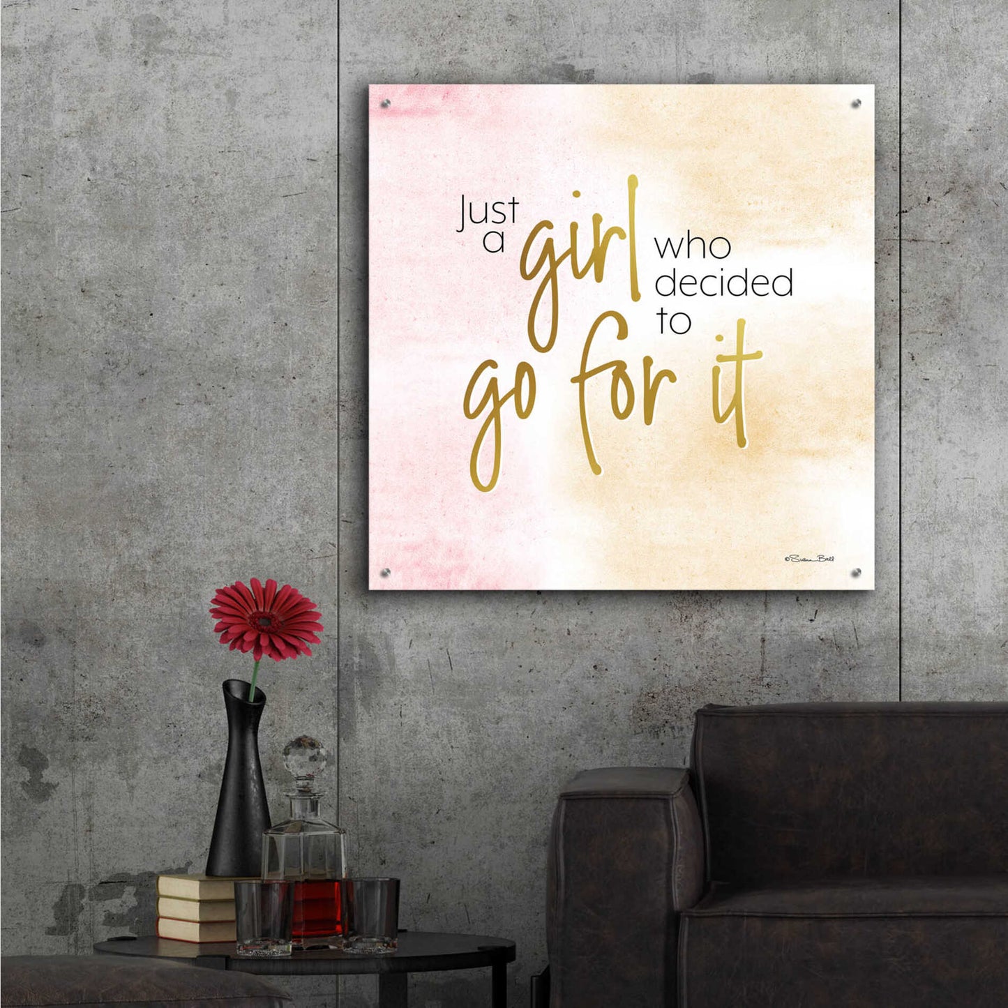 Epic Art 'Go For It' by Susan Ball, Acrylic Glass Wall Art,36x36