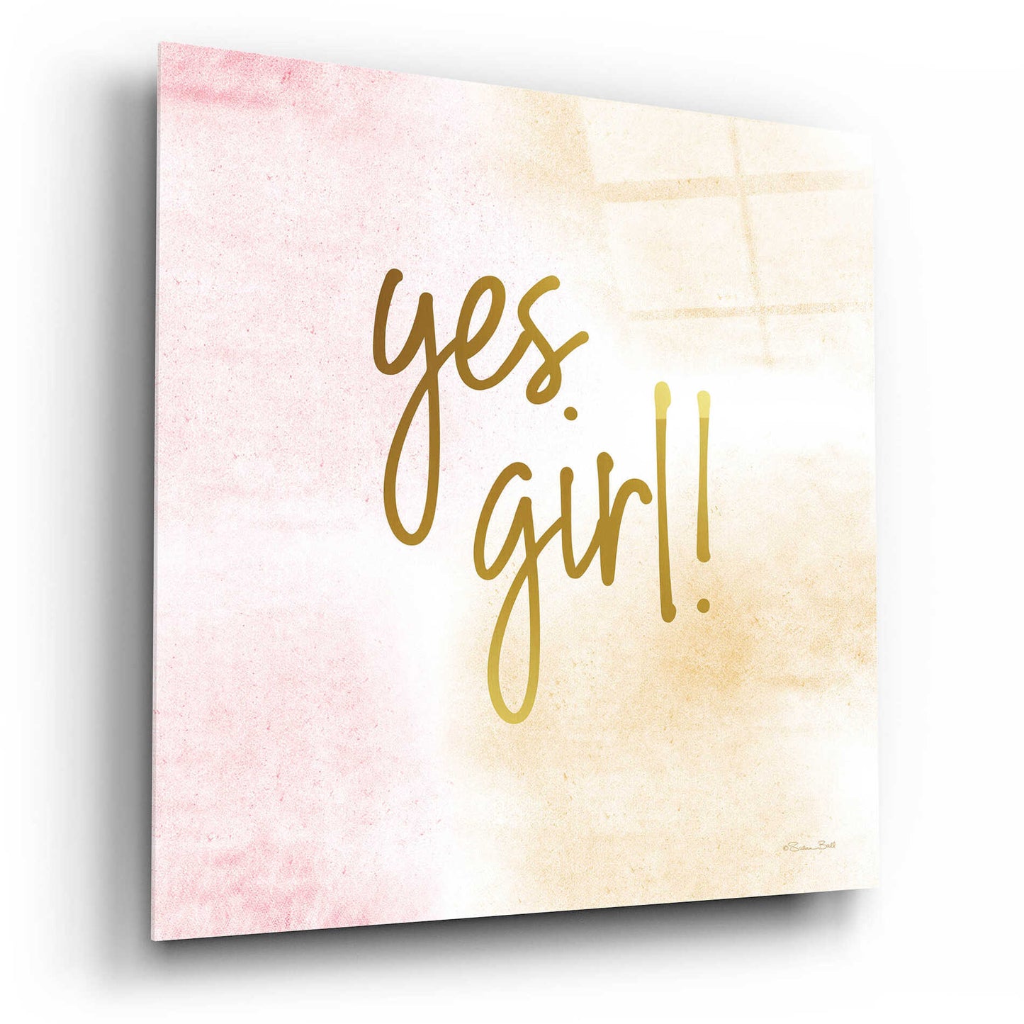 Epic Art 'Yes Girl!' by Susan Ball, Acrylic Glass Wall Art,12x12