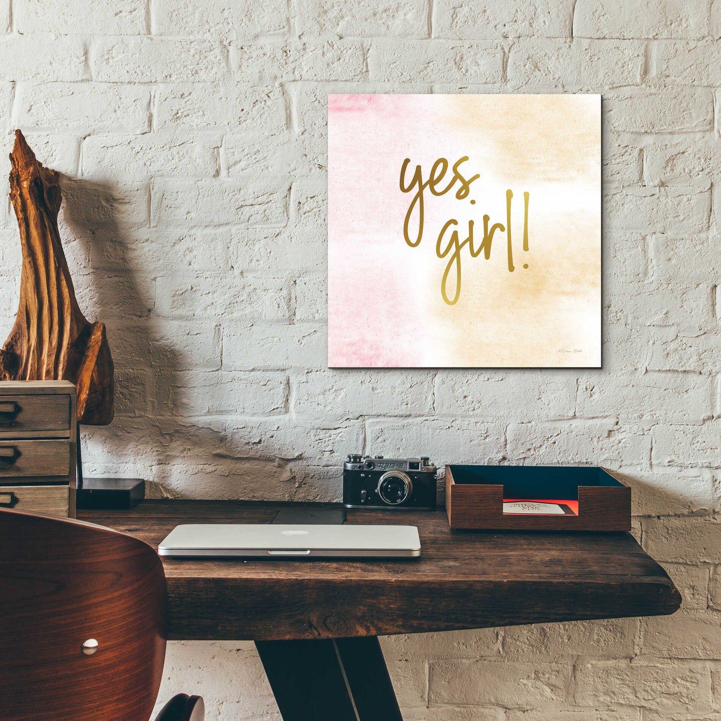 Epic Art 'Yes Girl!' by Susan Ball, Acrylic Glass Wall Art,12x12