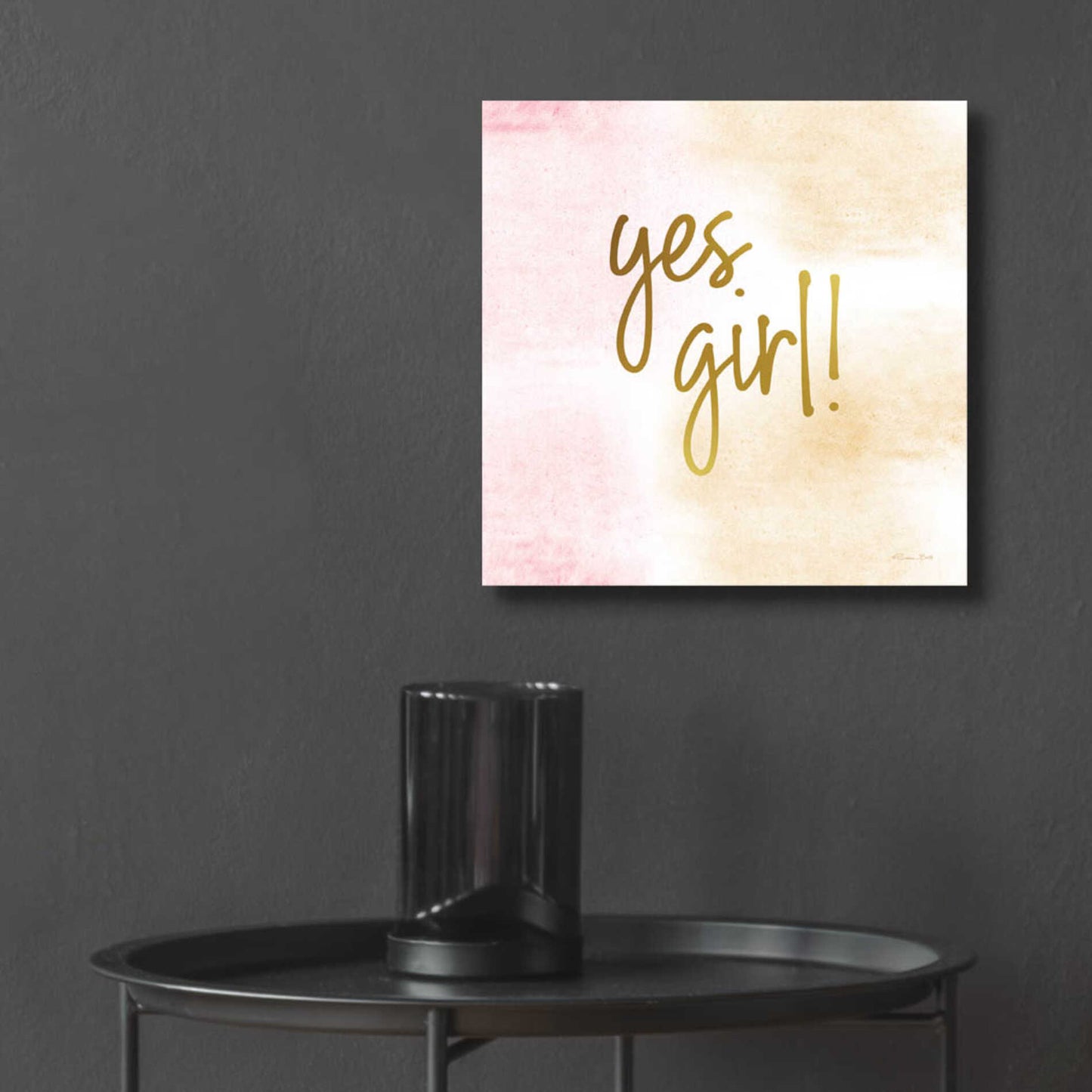 Epic Art 'Yes Girl!' by Susan Ball, Acrylic Glass Wall Art,12x12