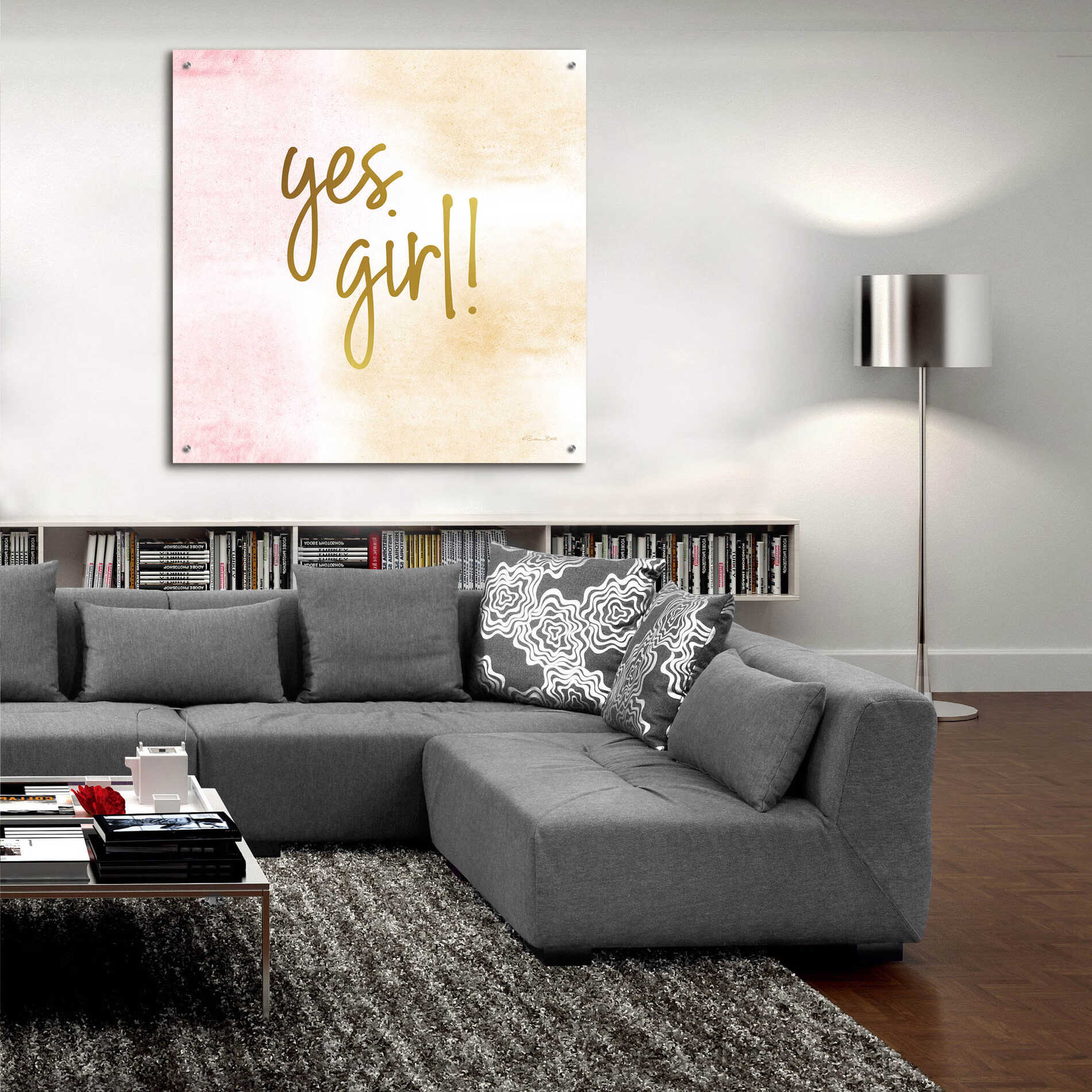 Epic Art 'Yes Girl!' by Susan Ball, Acrylic Glass Wall Art,36x36