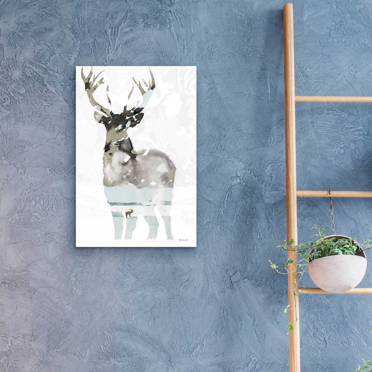 Epic Art 'Elk Impression 1' by Stellar Design Studio, Acrylic Glass Wall Art,16x24