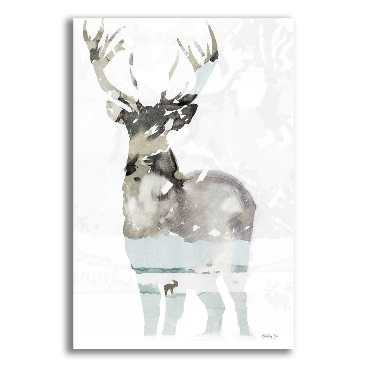 Epic Art 'Elk Impression 1' by Stellar Design Studio, Acrylic Glass Wall Art