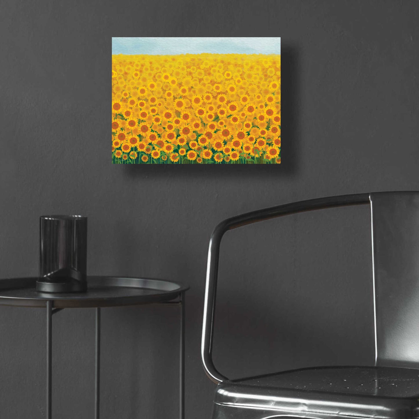 Epic Art 'Field of Sunflowers' by Seven Trees Design, Acrylic Glass Wall Art,16x12