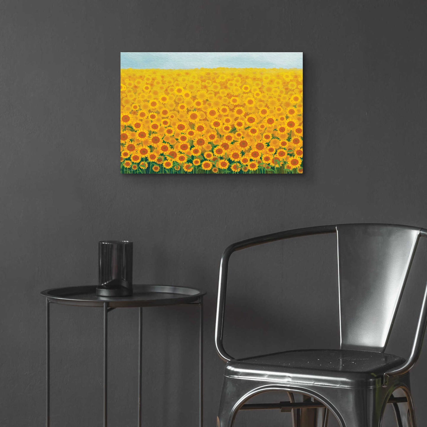 Epic Art 'Field of Sunflowers' by Seven Trees Design, Acrylic Glass Wall Art,24x16