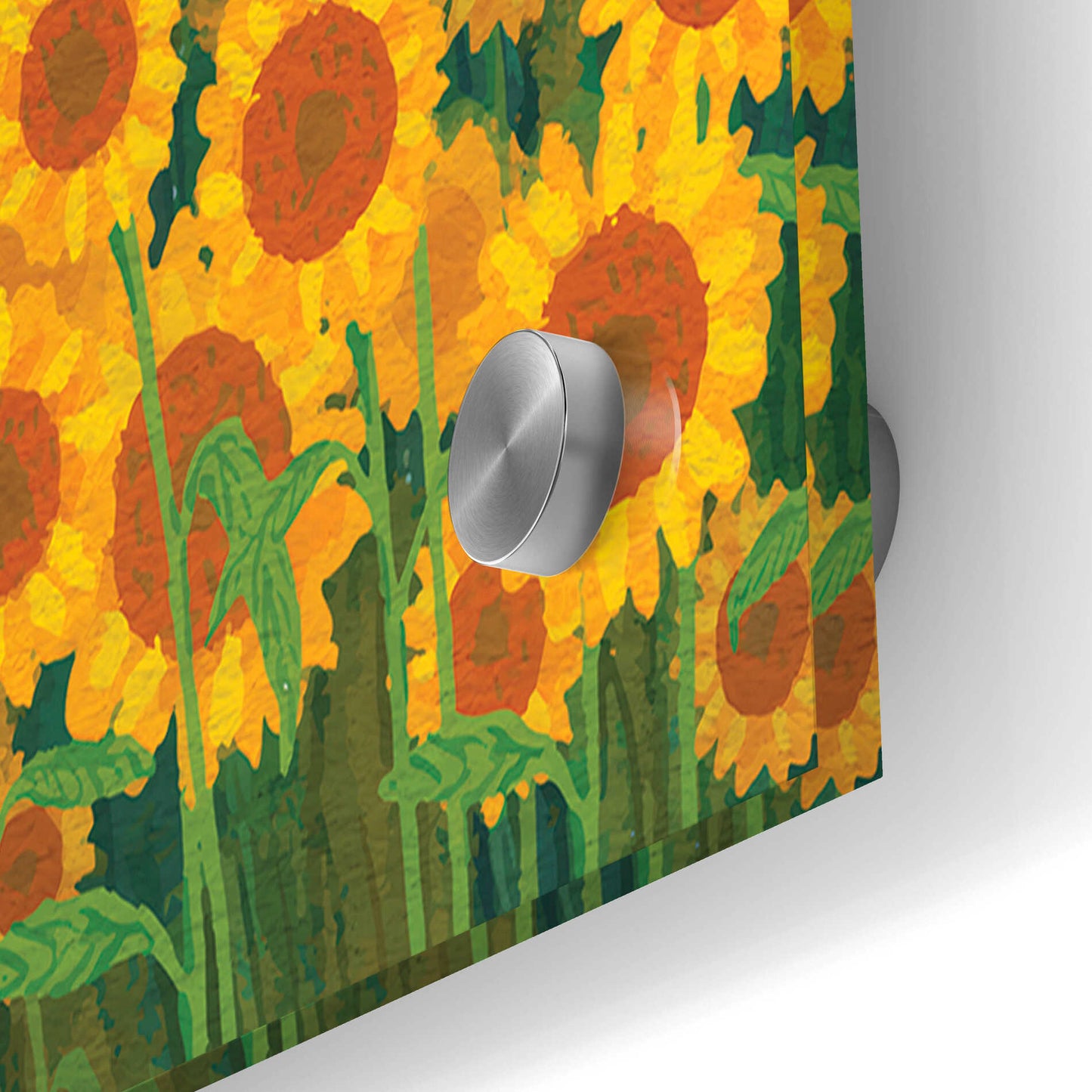 Epic Art 'Field of Sunflowers' by Seven Trees Design, Acrylic Glass Wall Art,36x24