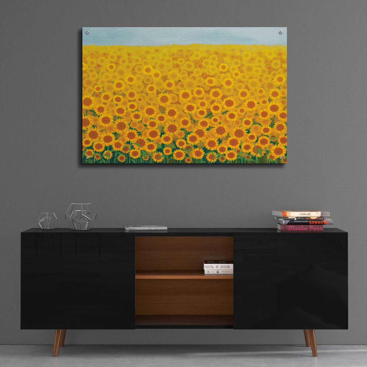 Epic Art 'Field of Sunflowers' by Seven Trees Design, Acrylic Glass Wall Art,36x24