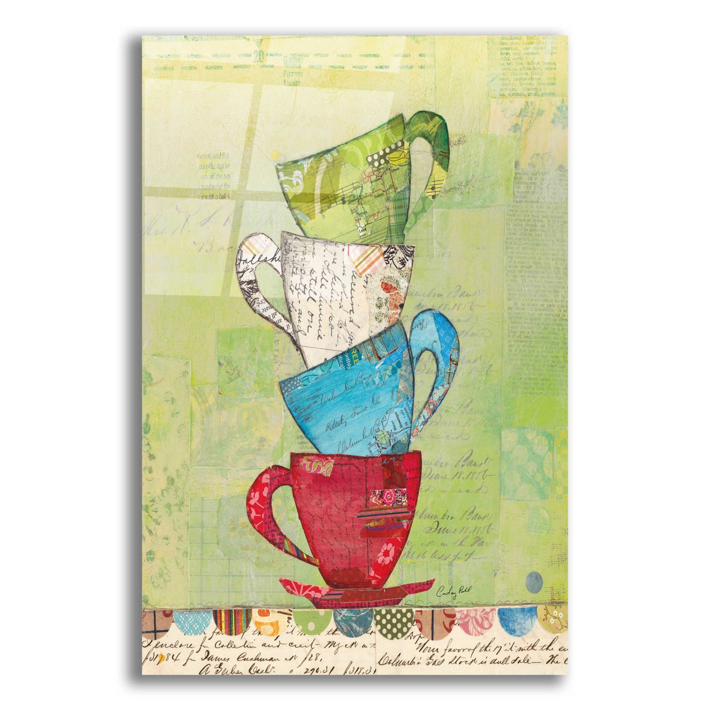 Epic Art 'Come for Tea' by Courtney Prahl, Acrylic Glass Wall Art,12x16