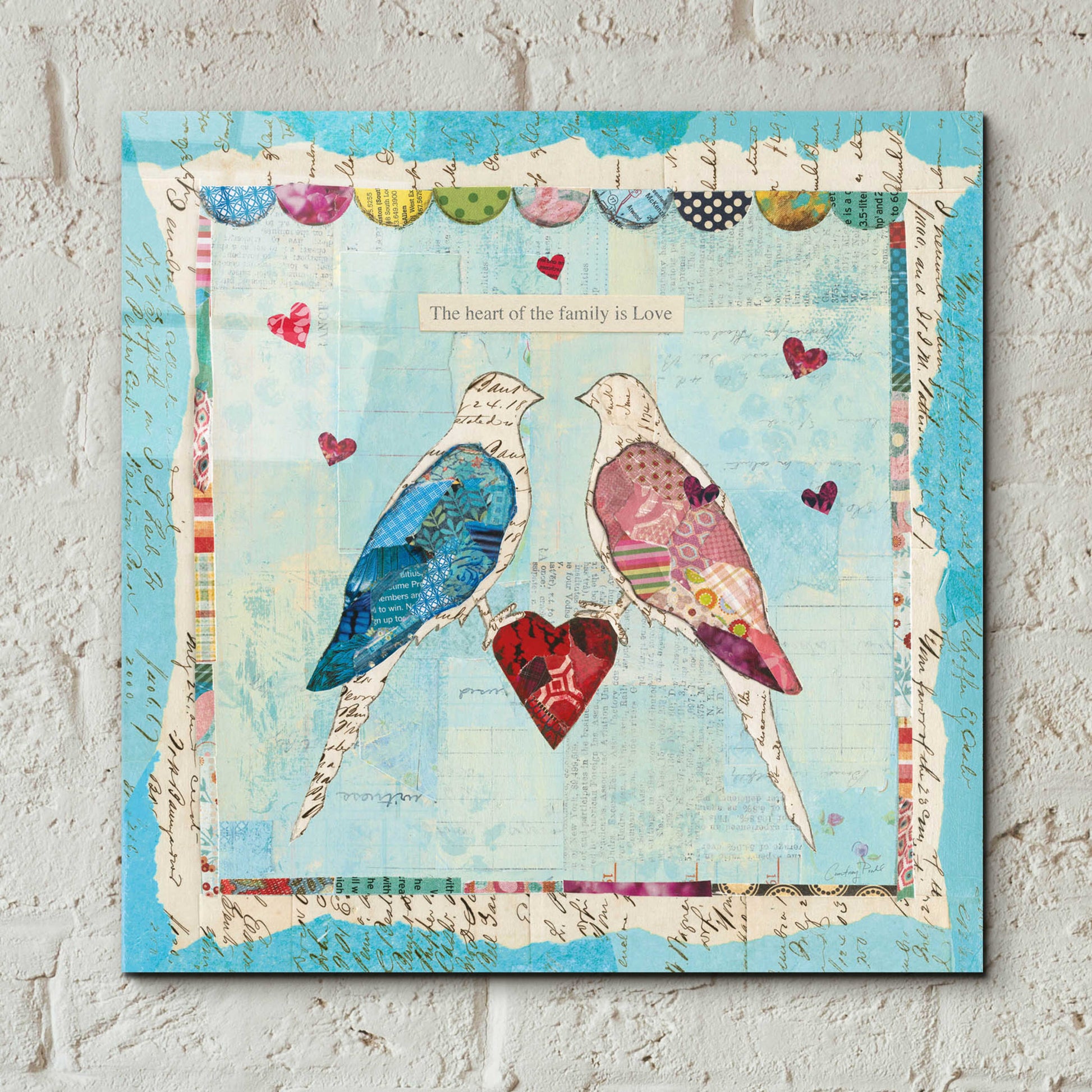 Epic Art 'Love Birds Square' by Courtney Prahl, Acrylic Glass Wall Art,12x12