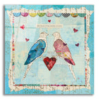 Epic Art 'Love Birds Square' by Courtney Prahl, Acrylic Glass Wall Art