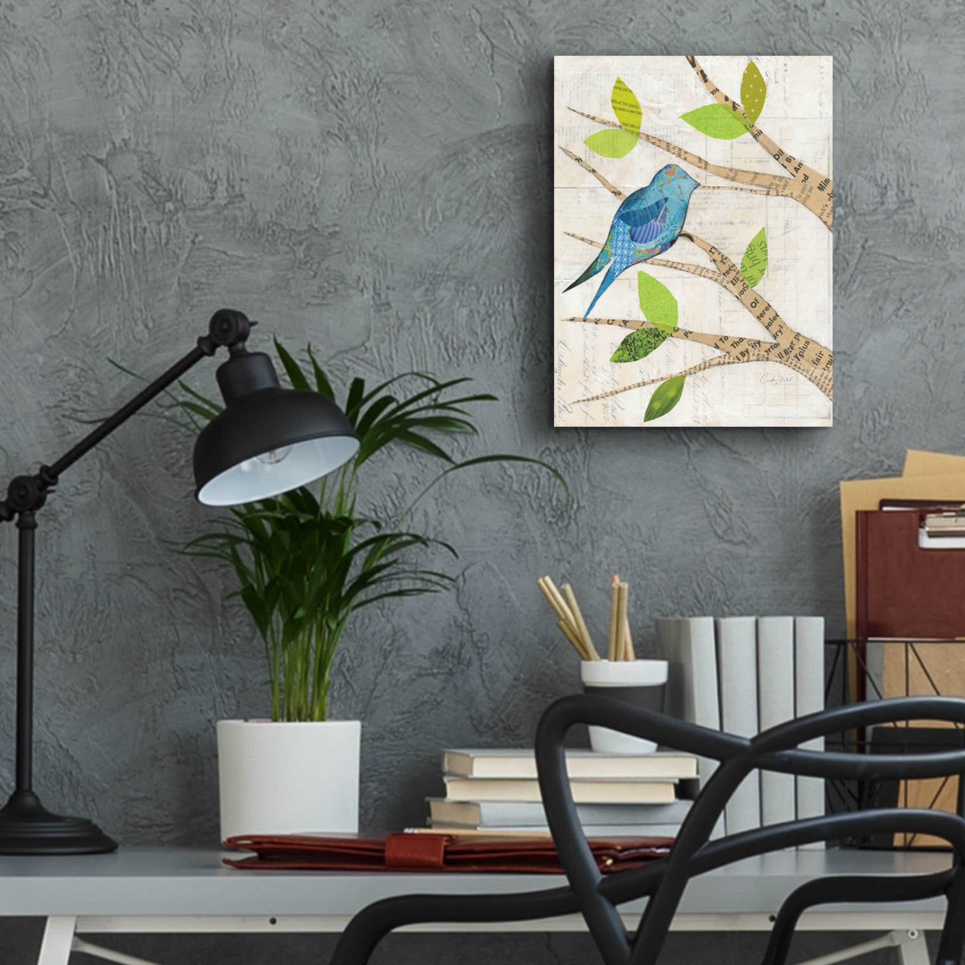 Epic Art 'Birds in Spring I' by Courtney Prahl, Acrylic Glass Wall Art,12x16