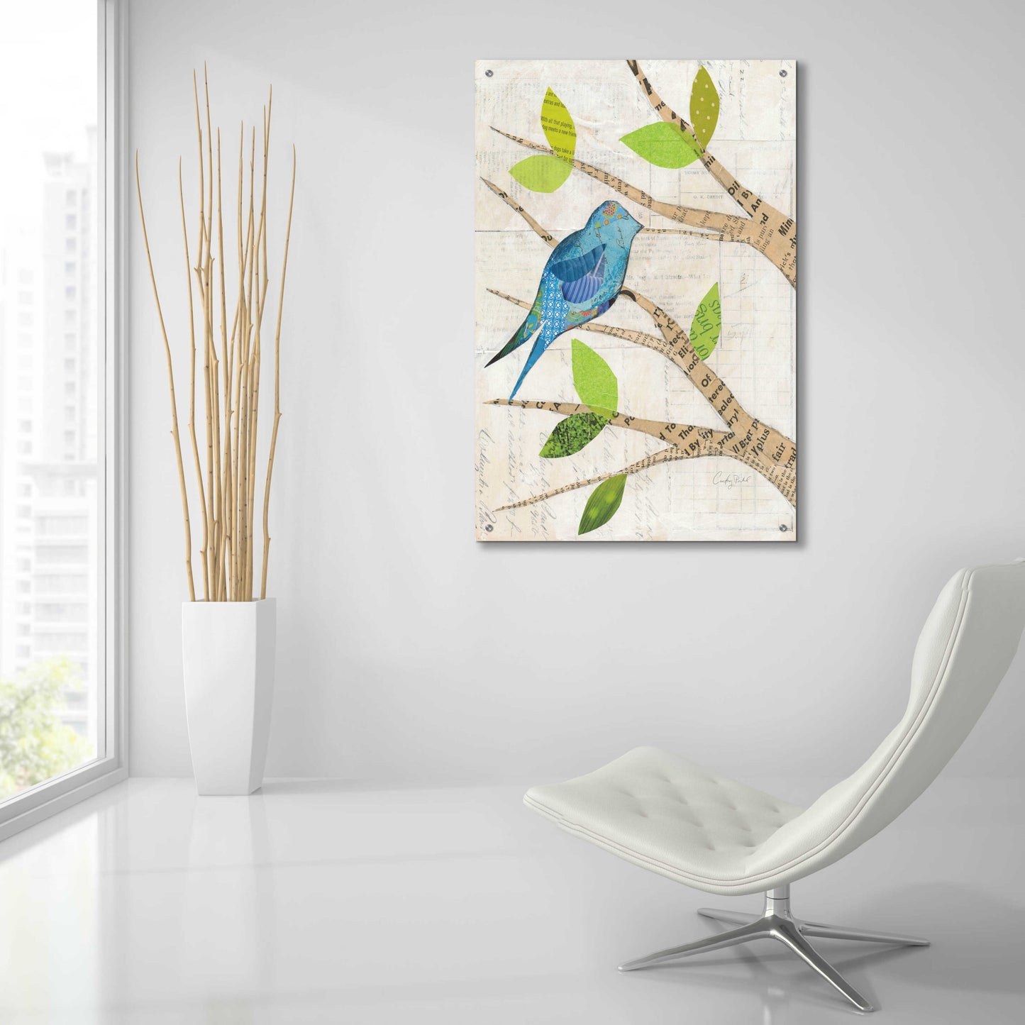 Epic Art 'Birds in Spring I' by Courtney Prahl, Acrylic Glass Wall Art,24x36