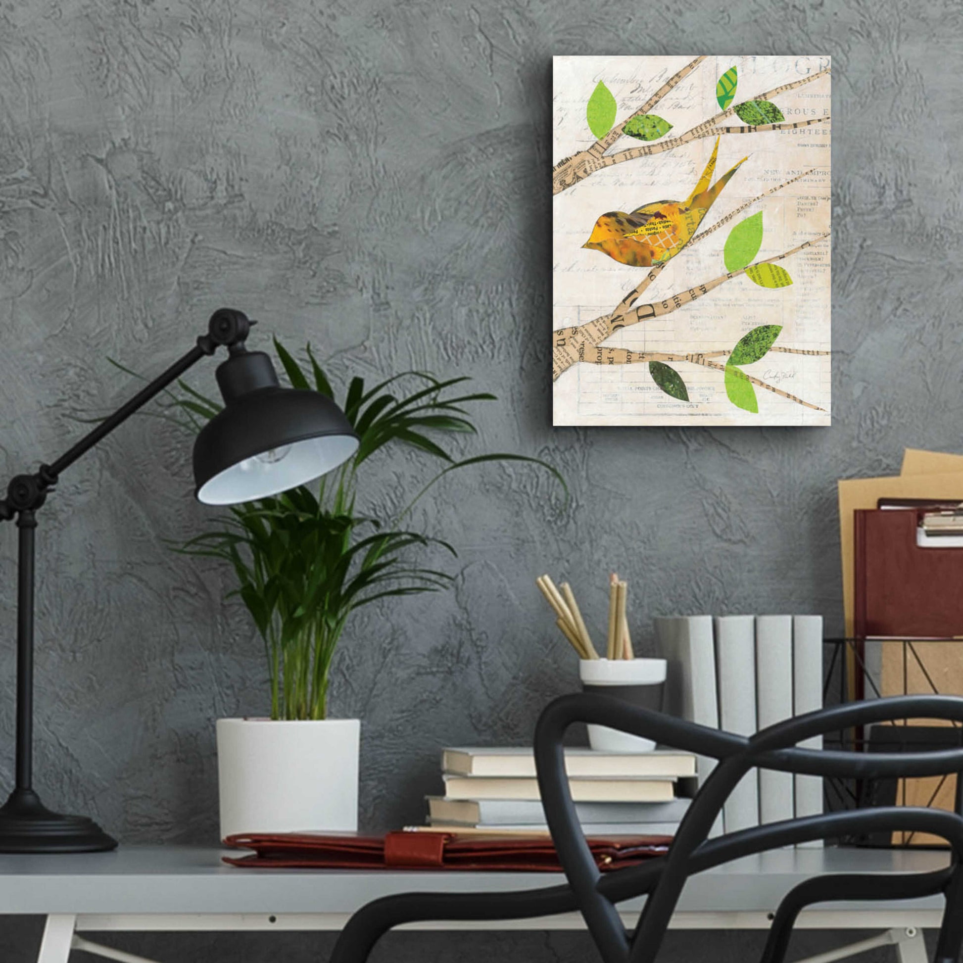 Epic Art 'Birds in Spring II' by Courtney Prahl, Acrylic Glass Wall Art,12x16