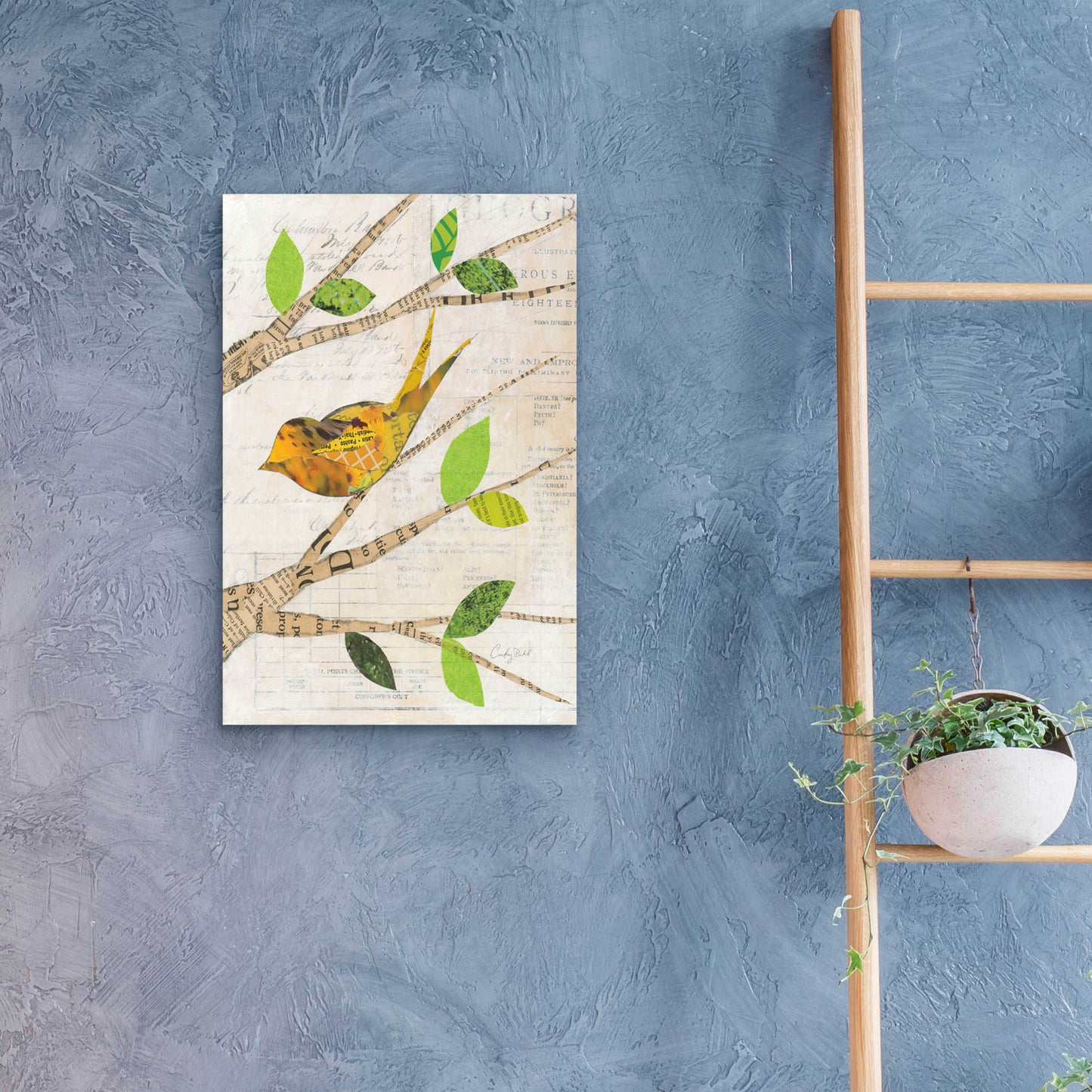 Epic Art 'Birds in Spring II' by Courtney Prahl, Acrylic Glass Wall Art,16x24