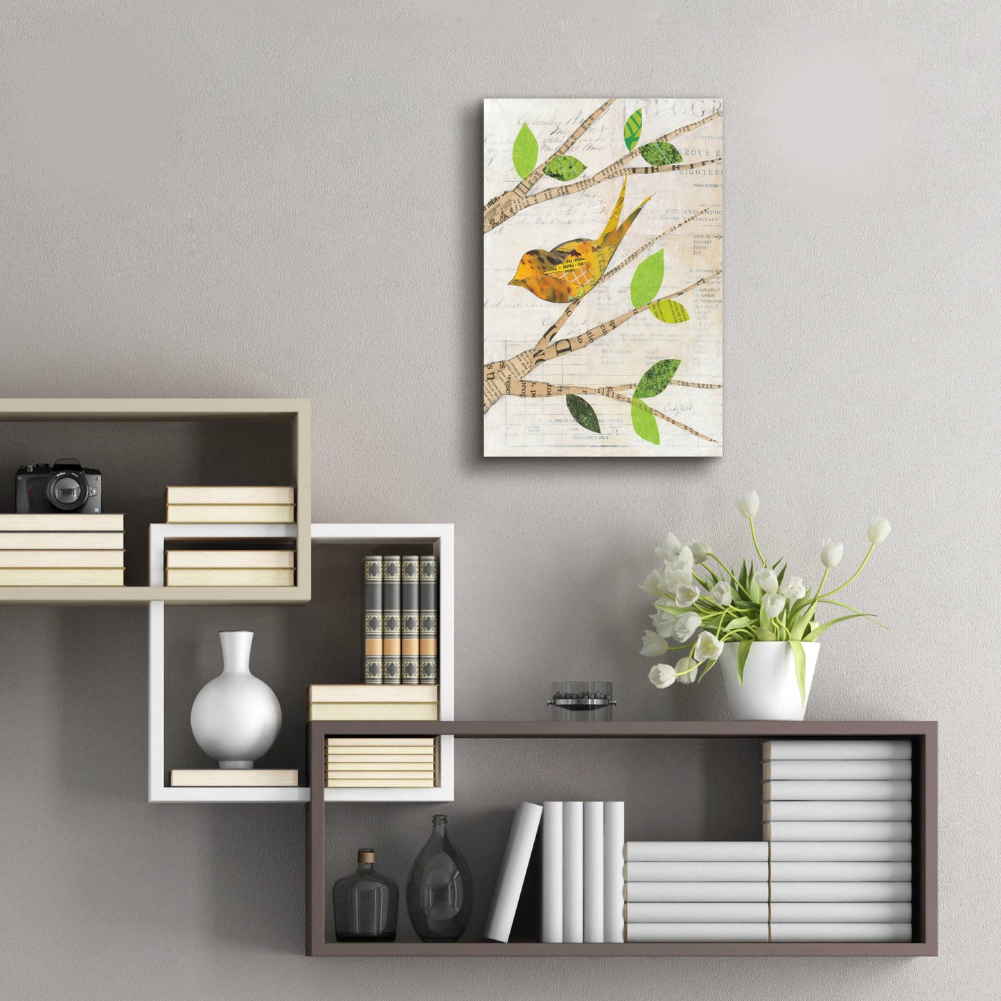 Epic Art 'Birds in Spring II' by Courtney Prahl, Acrylic Glass Wall Art,16x24