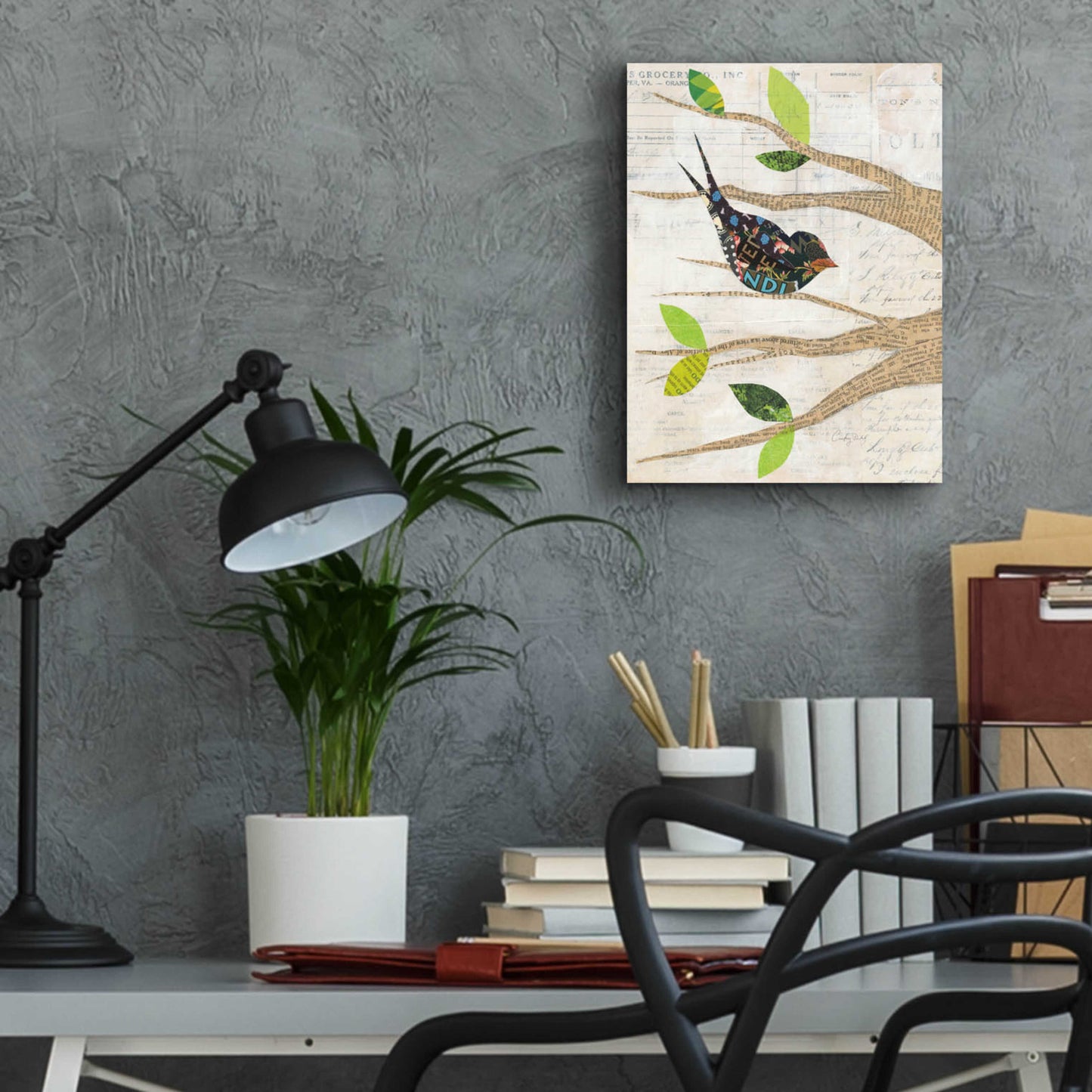 Epic Art 'Birds in Spring III' by Courtney Prahl, Acrylic Glass Wall Art,12x16