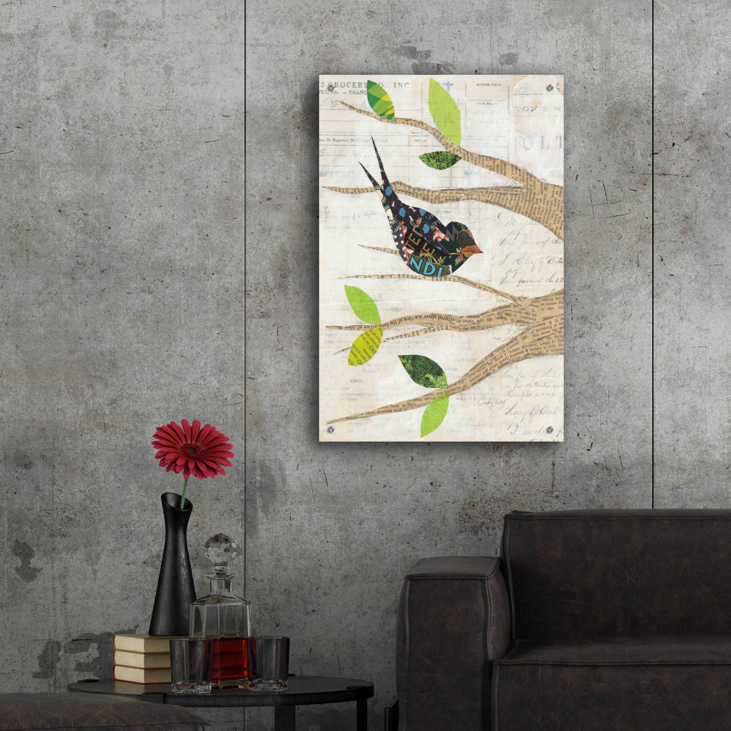 Epic Art 'Birds in Spring III' by Courtney Prahl, Acrylic Glass Wall Art,24x36