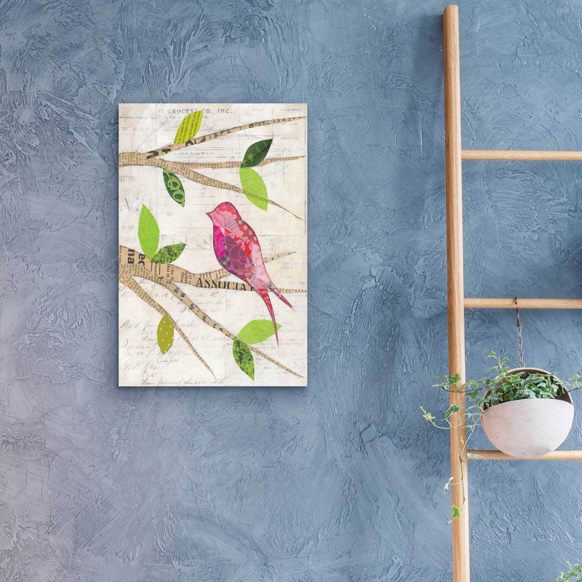 Epic Art 'Birds in Spring IV' by Courtney Prahl, Acrylic Glass Wall Art,16x24