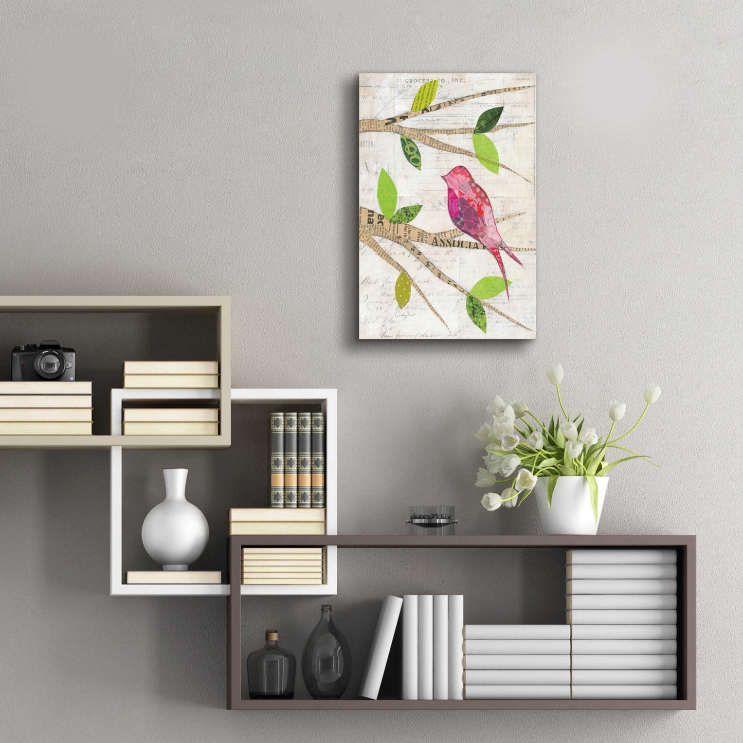 Epic Art 'Birds in Spring IV' by Courtney Prahl, Acrylic Glass Wall Art,16x24