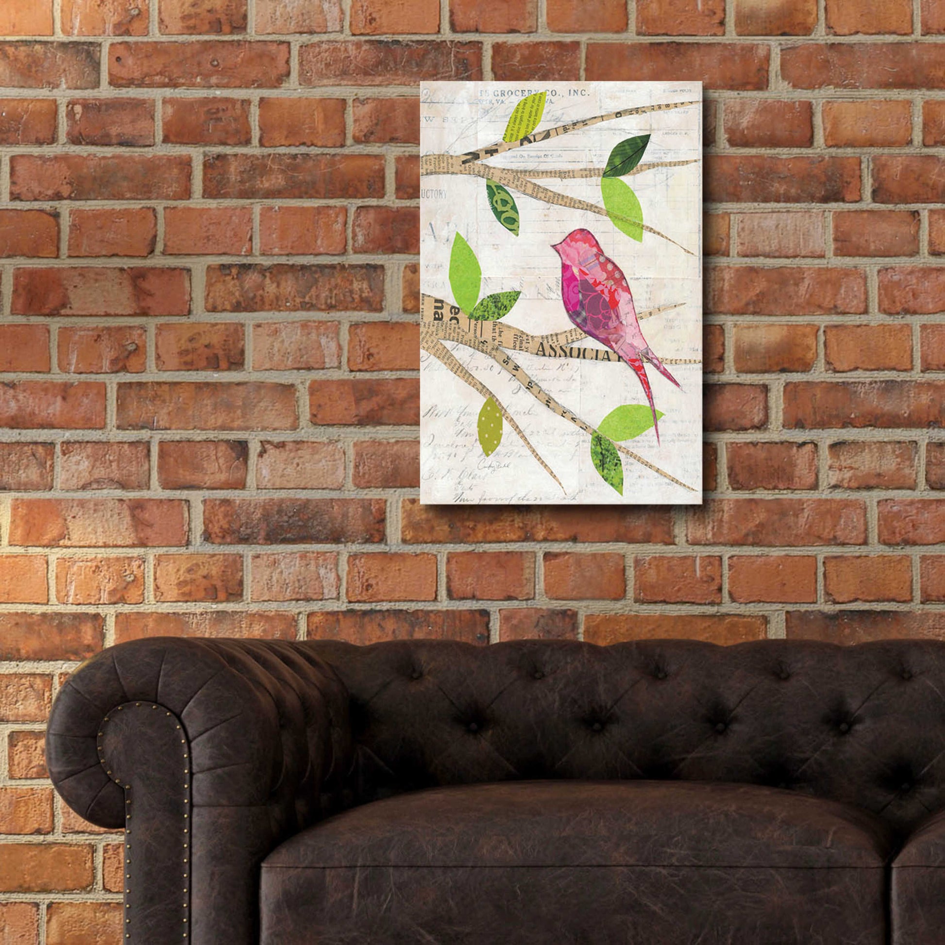 Epic Art 'Birds in Spring IV' by Courtney Prahl, Acrylic Glass Wall Art,16x24