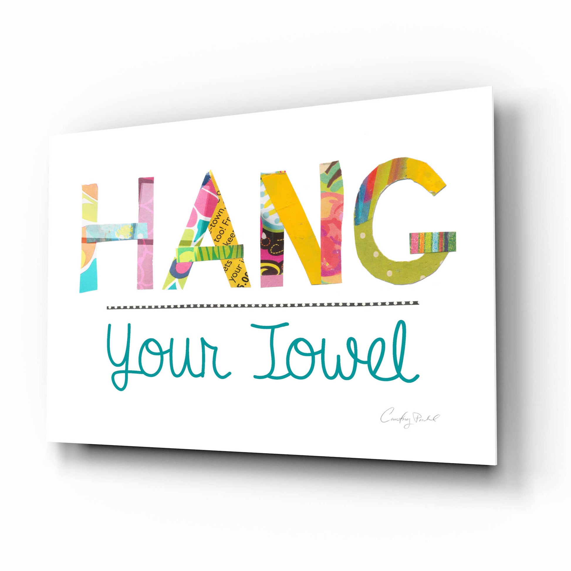 Epic Art 'Hang Your Towel' by Courtney Prahl, Acrylic Glass Wall Art,16x12