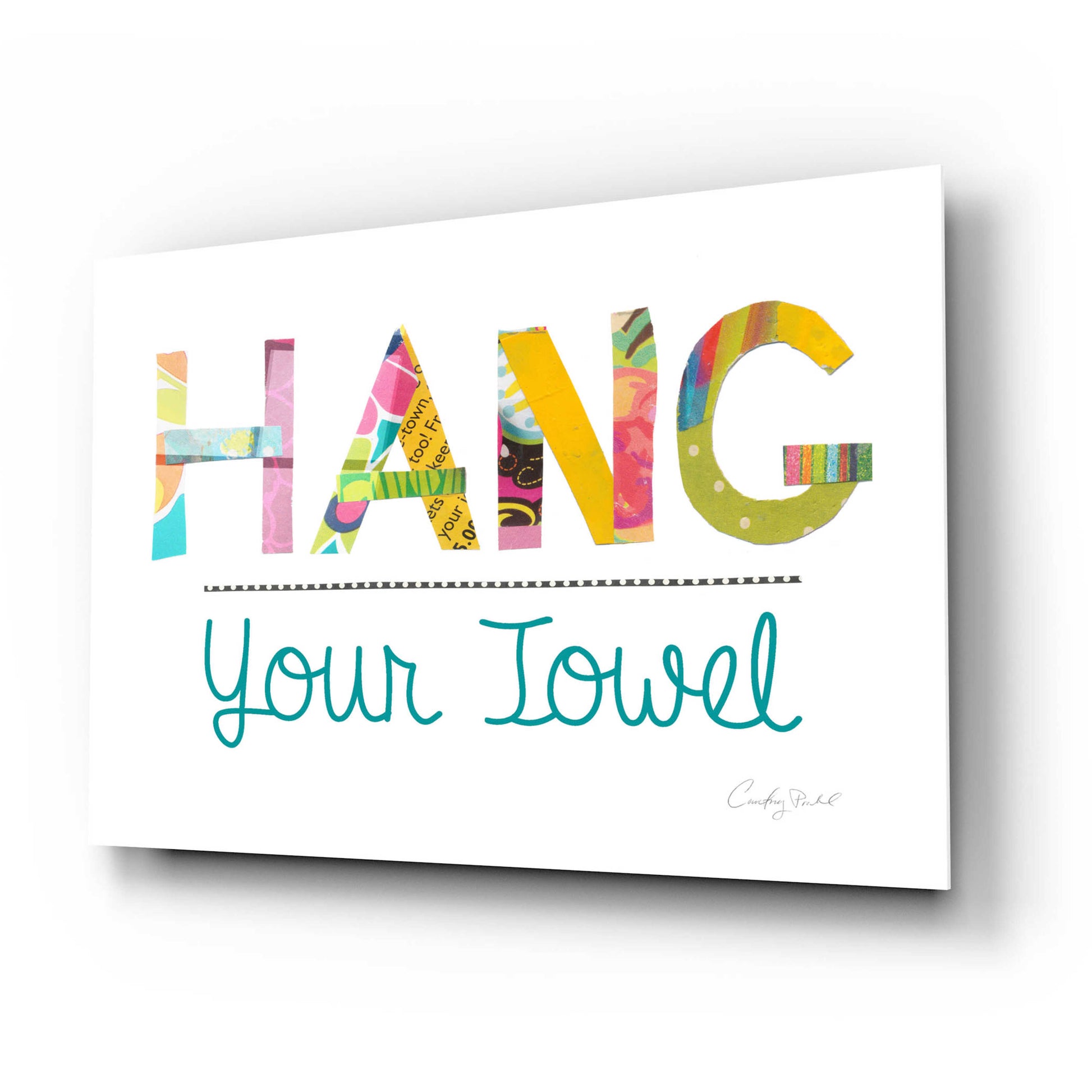 Epic Art 'Hang Your Towel' by Courtney Prahl, Acrylic Glass Wall Art,24x16