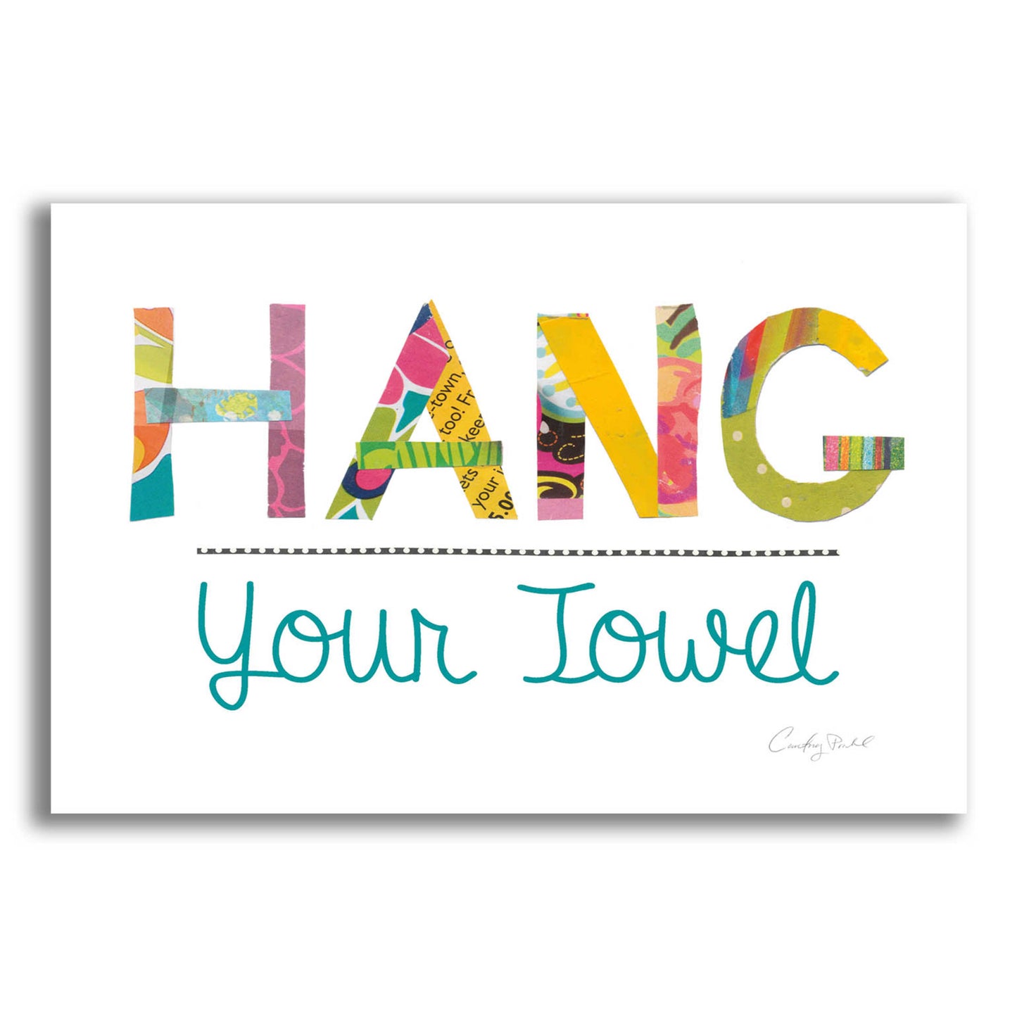 Epic Art 'Hang Your Towel' by Courtney Prahl, Acrylic Glass Wall Art,24x16