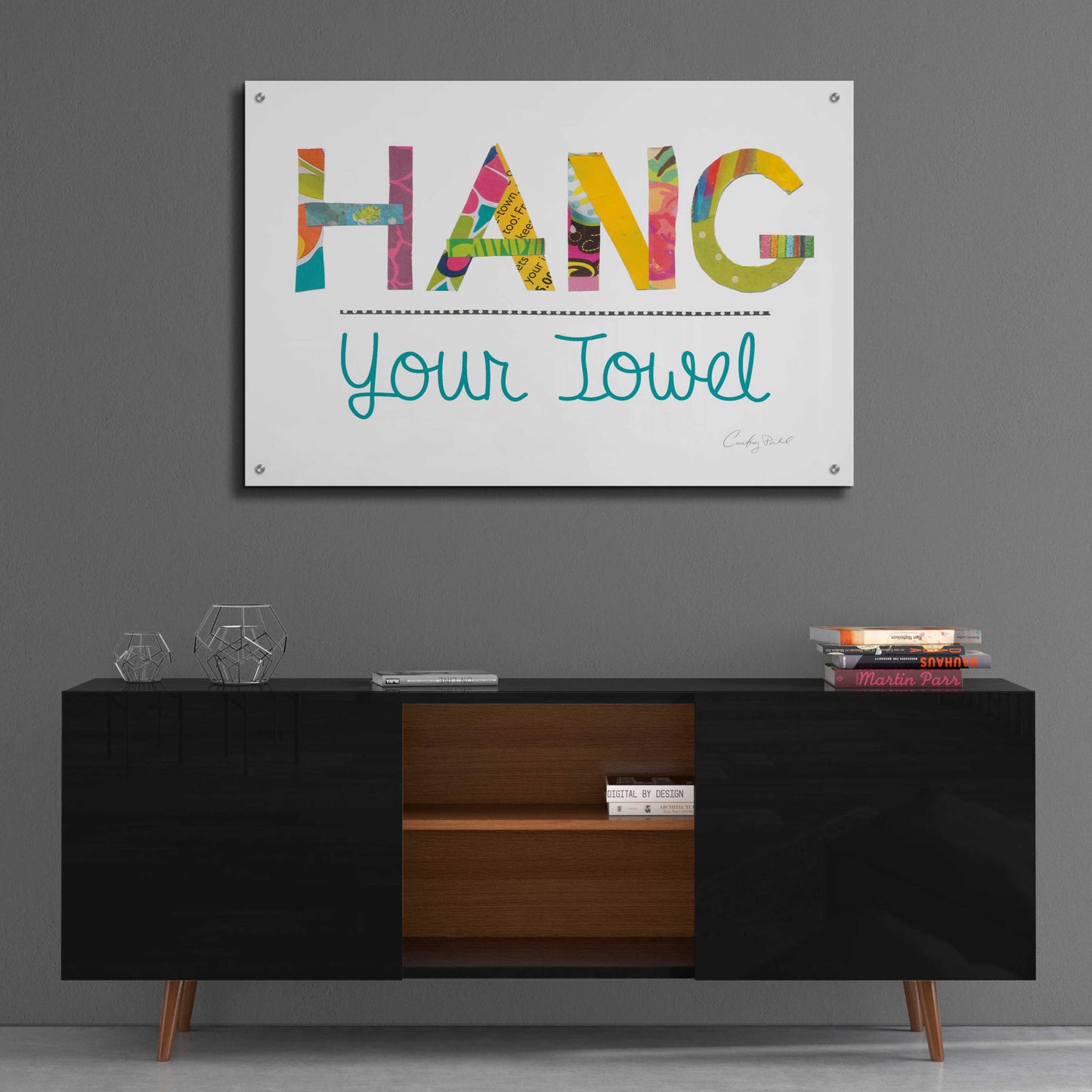 Epic Art 'Hang Your Towel' by Courtney Prahl, Acrylic Glass Wall Art,36x24