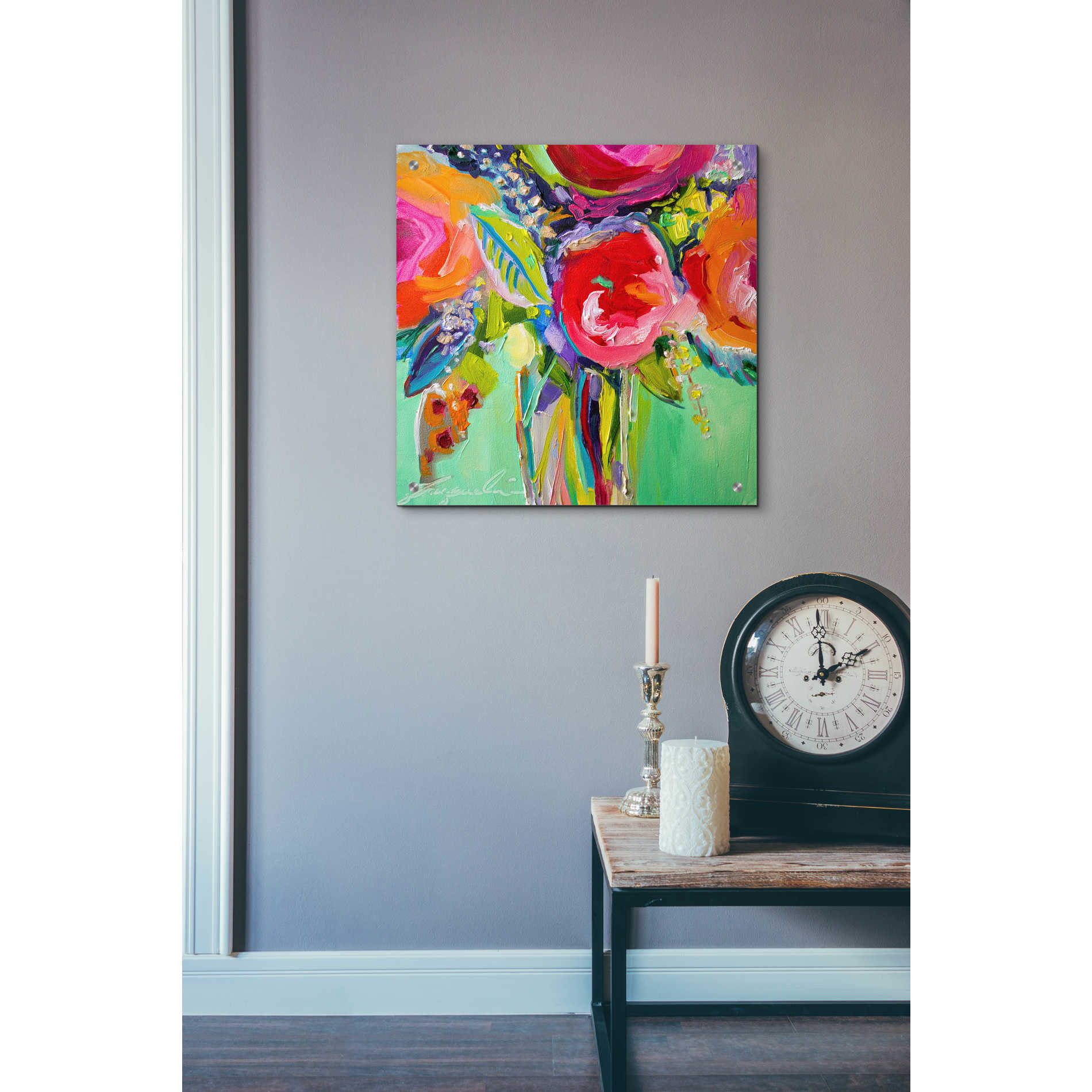 Epic Art 'Ode to Summer 1' by Jacqueline Brewer, Acrylic Glass Wall Art,24x24