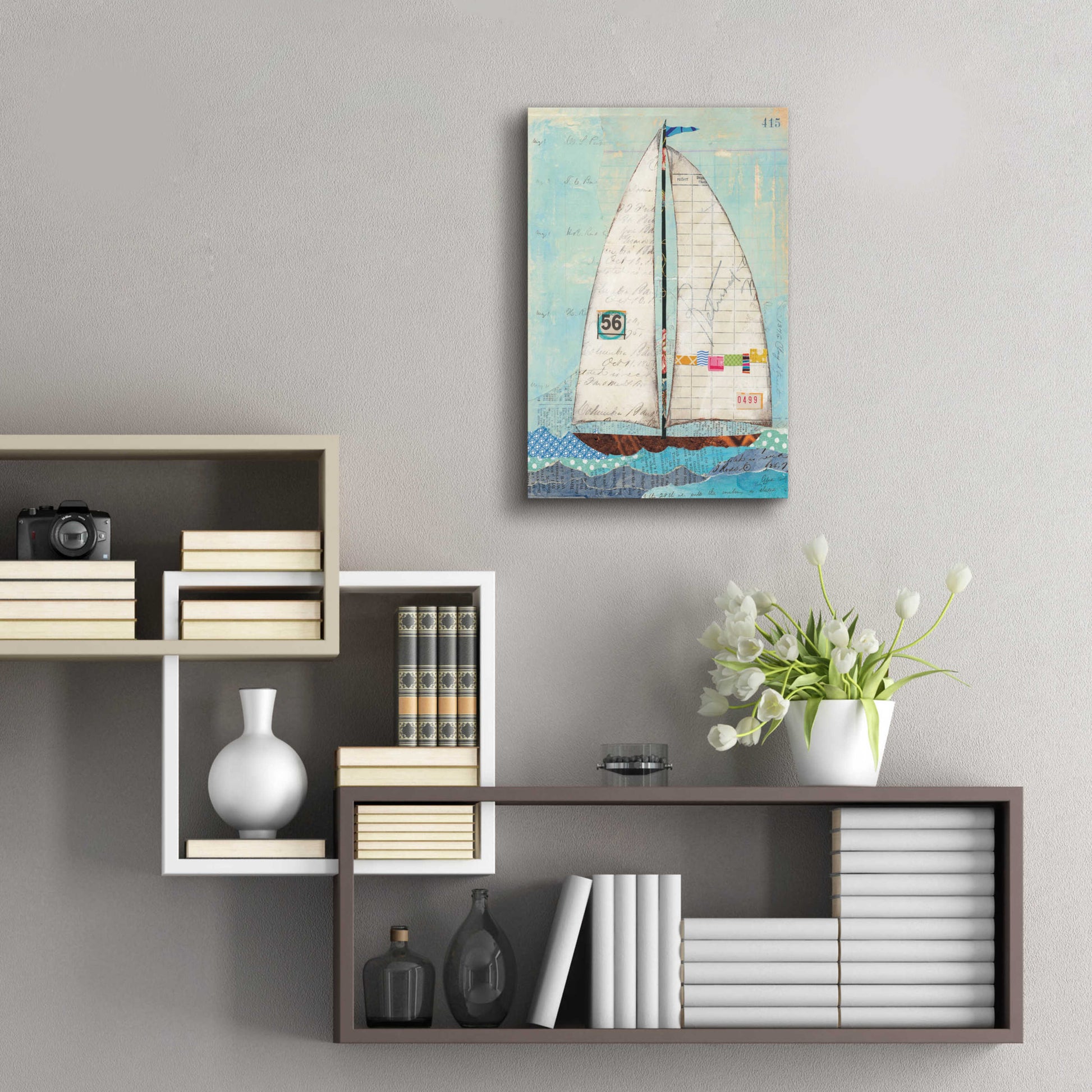 Epic Art 'At the Regatta IV' by Courtney Prahl, Acrylic Glass Wall Art,16x24