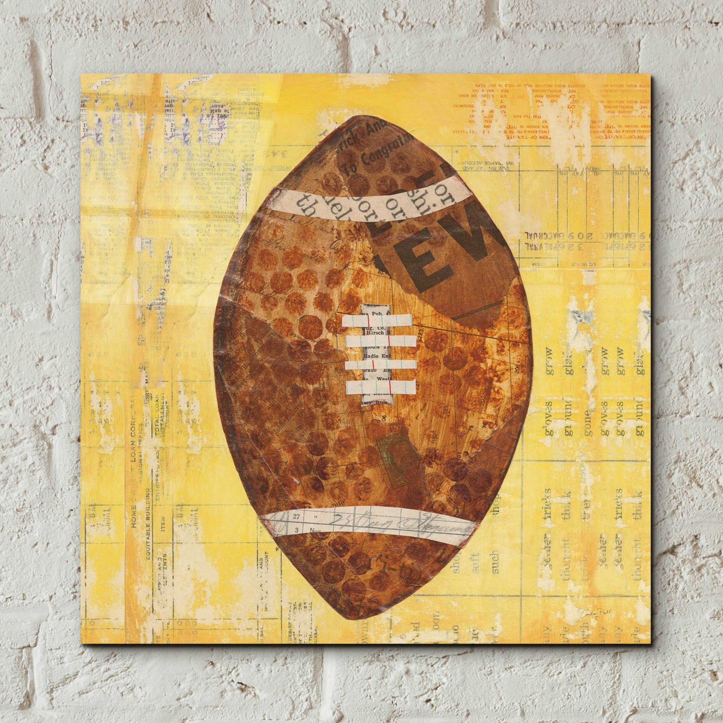 Epic Art 'Play Ball II' by Courtney Prahl, Acrylic Glass Wall Art,12x12