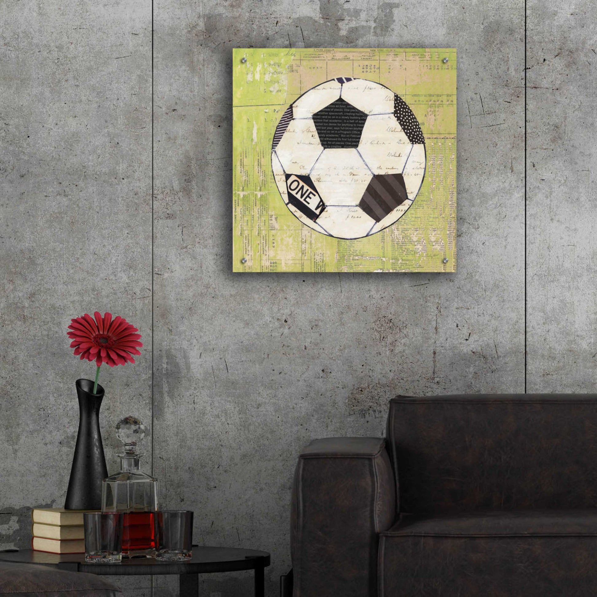 Epic Art 'Play Ball III' by Courtney Prahl, Acrylic Glass Wall Art,24x24