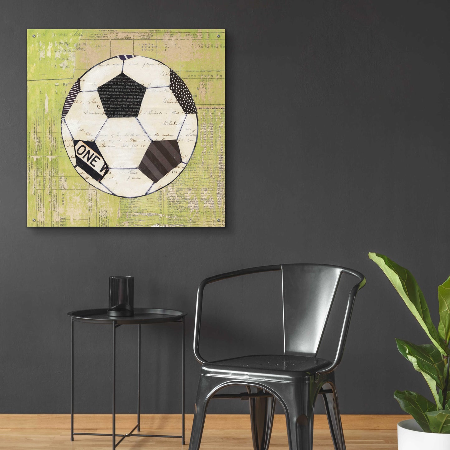 Epic Art 'Play Ball III' by Courtney Prahl, Acrylic Glass Wall Art,36x36