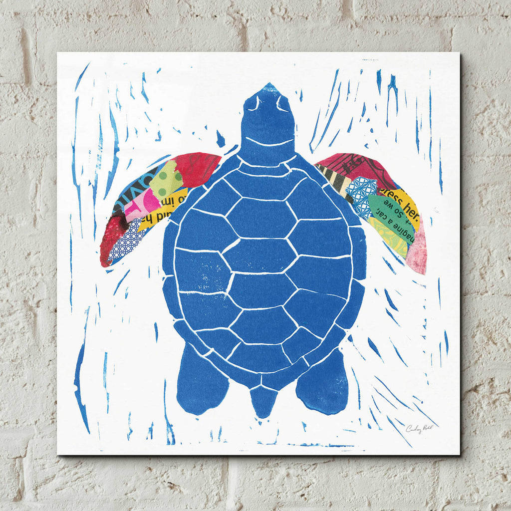 Epic Art 'Sea Creature Turtle Color' by Courtney Prahl, Acrylic Glass Wall Art,12x12