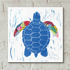 Epic Art 'Sea Creature Turtle Color' by Courtney Prahl, Acrylic Glass Wall Art,12x12