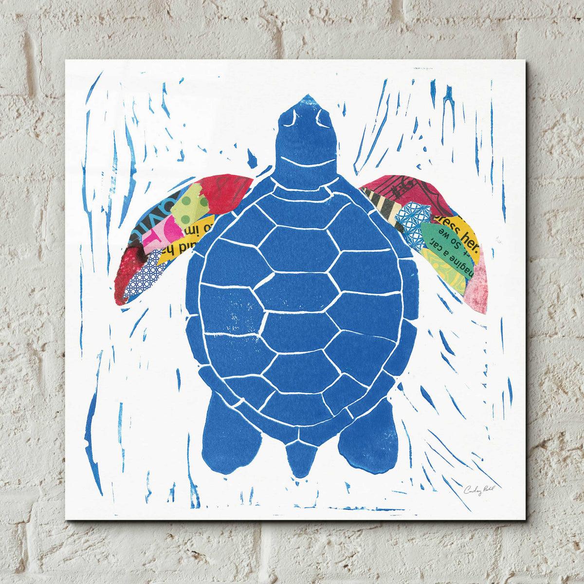Epic Art 'Sea Creature Turtle Color' by Courtney Prahl, Acrylic Glass Wall Art,12x12