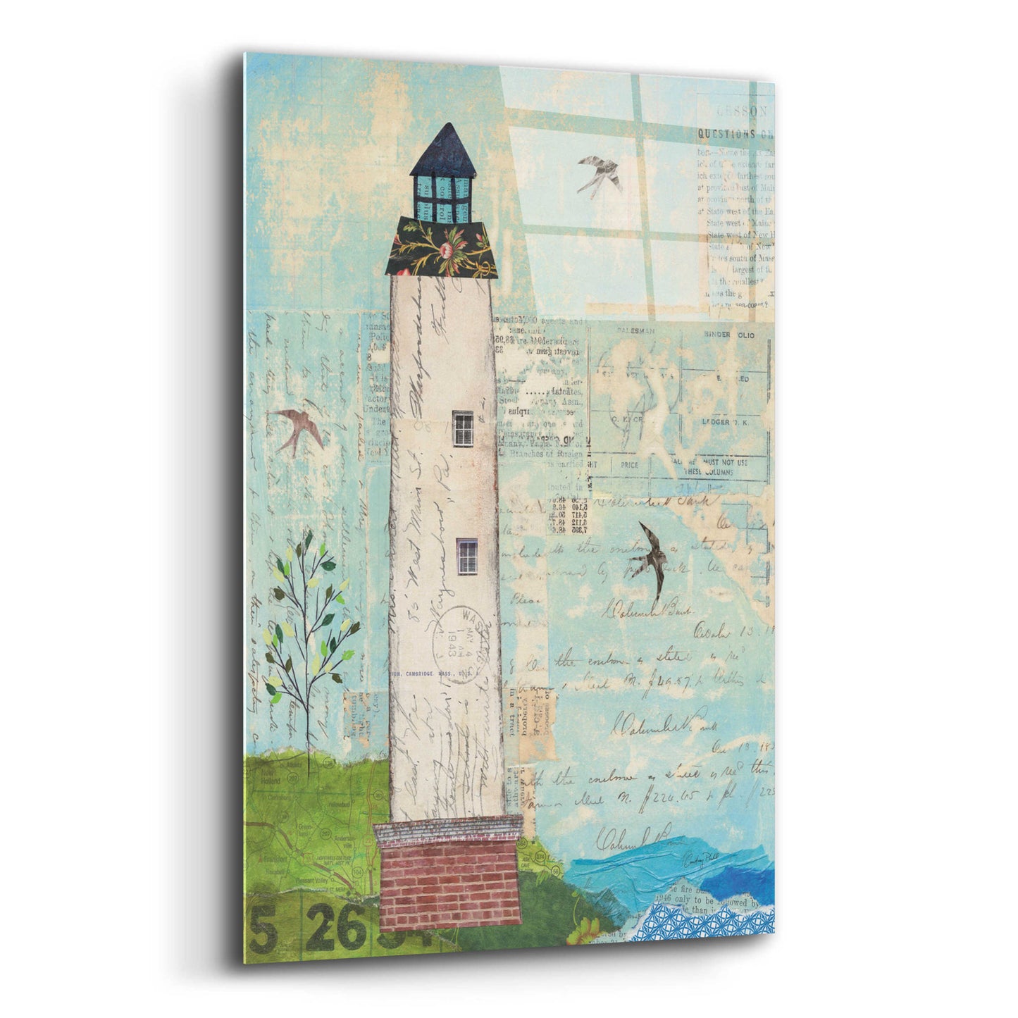 Epic Art 'Coastal Lighthouse I' by Courtney Prahl, Acrylic Glass Wall Art,12x16