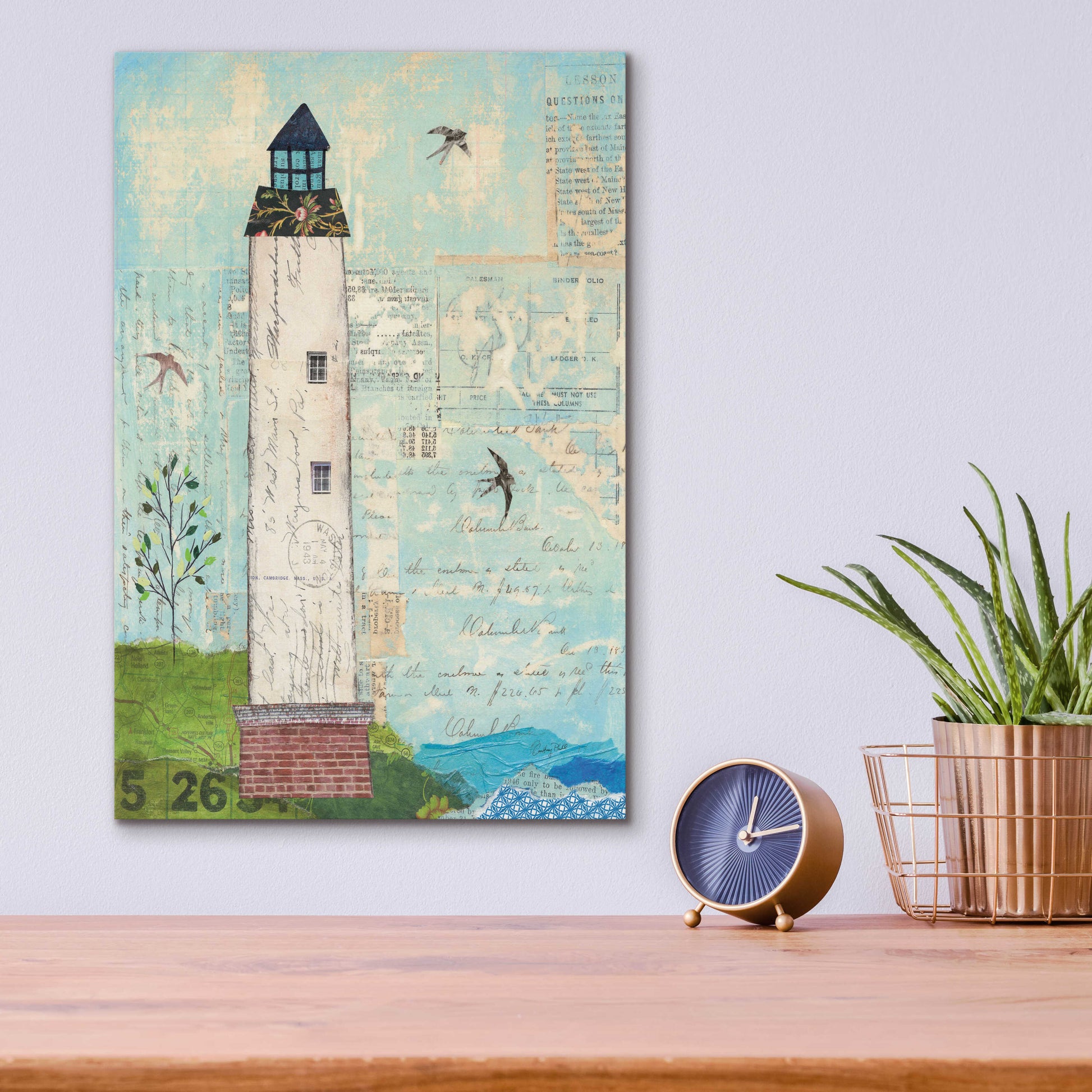 Epic Art 'Coastal Lighthouse I' by Courtney Prahl, Acrylic Glass Wall Art,12x16