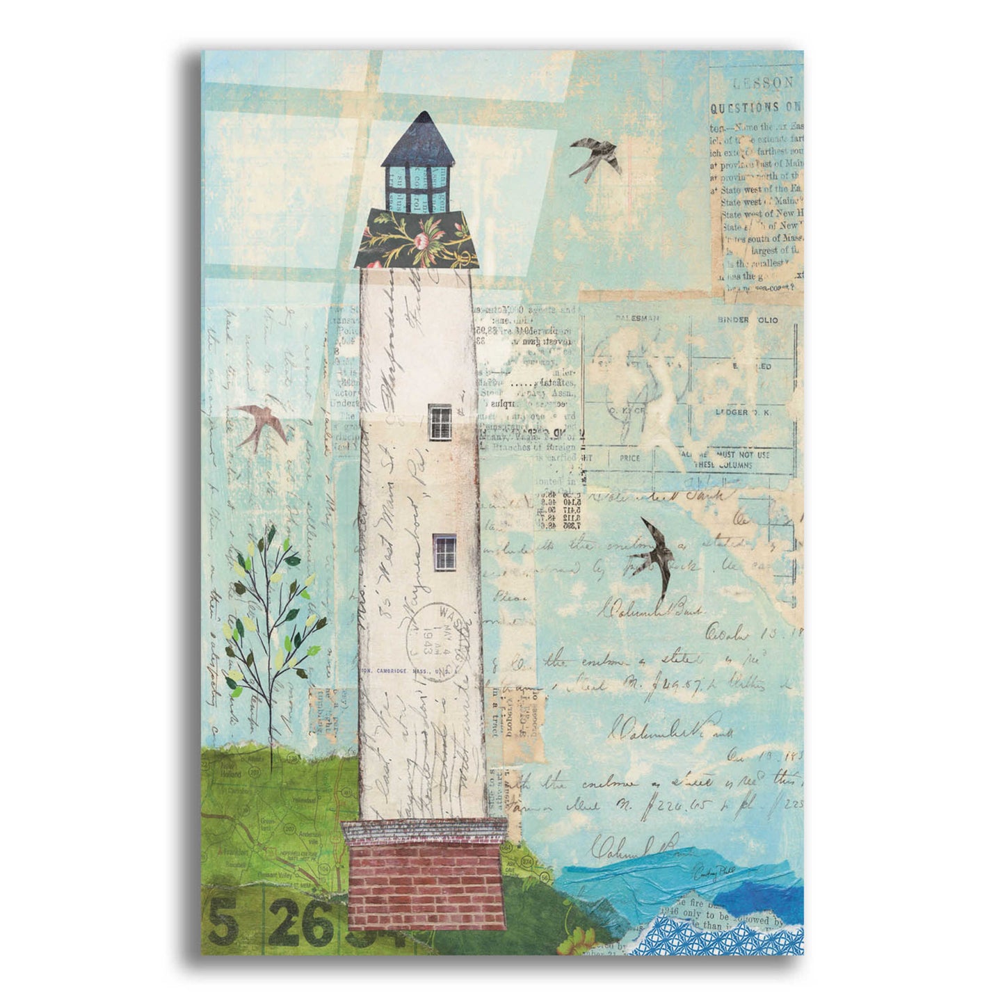 Epic Art 'Coastal Lighthouse I' by Courtney Prahl, Acrylic Glass Wall Art,12x16