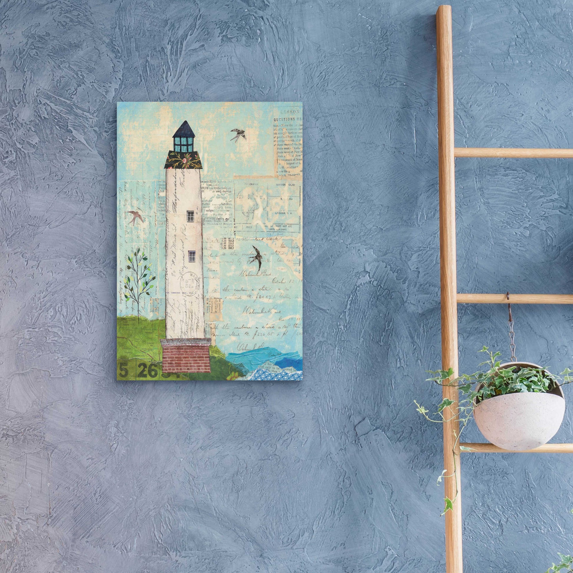 Epic Art 'Coastal Lighthouse I' by Courtney Prahl, Acrylic Glass Wall Art,16x24