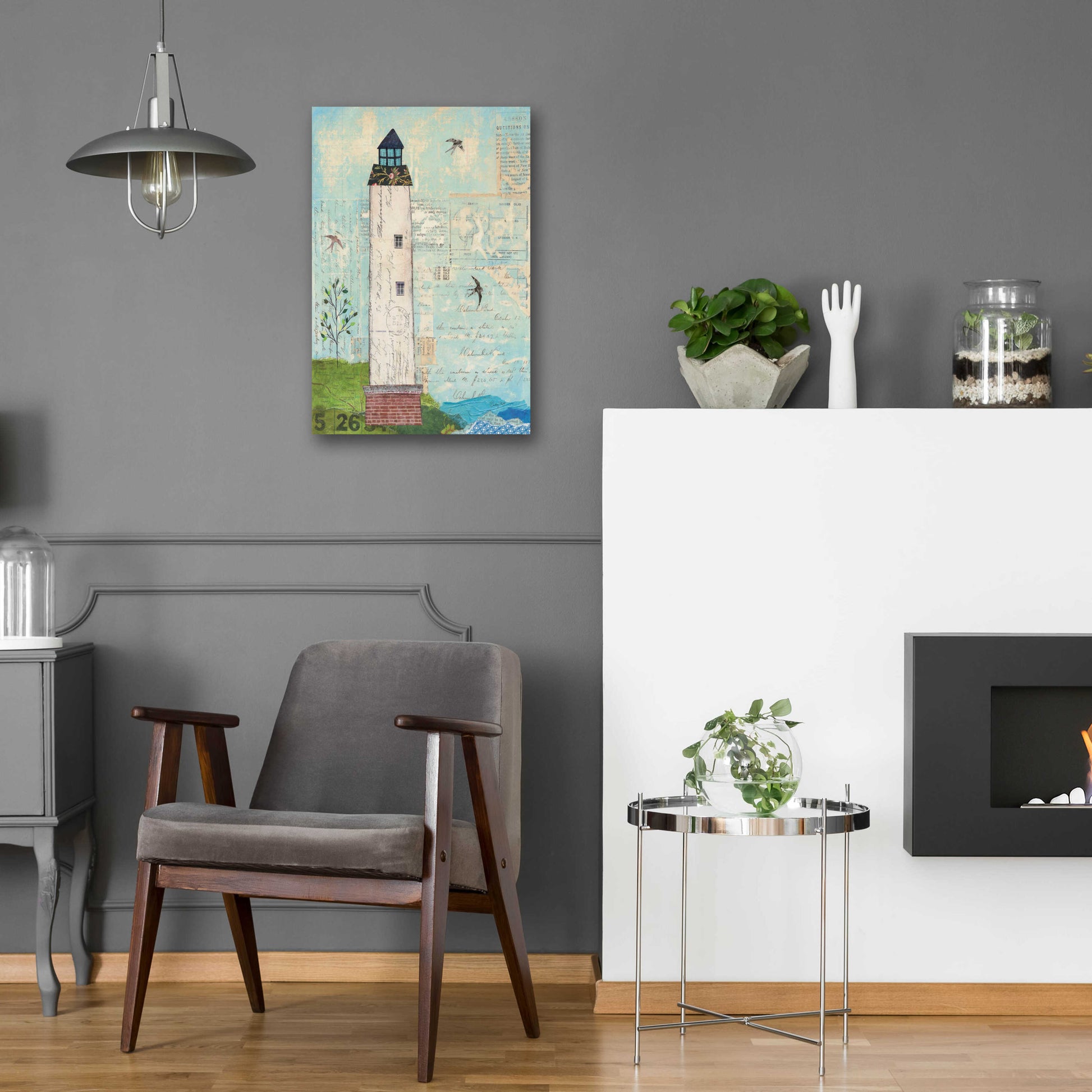 Epic Art 'Coastal Lighthouse I' by Courtney Prahl, Acrylic Glass Wall Art,16x24