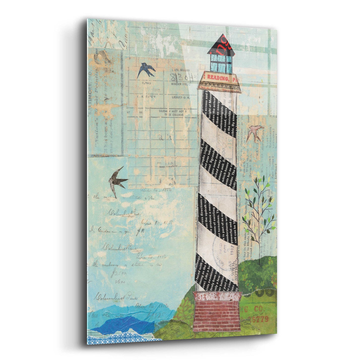 Epic Art 'Coastal Lighthouse II' by Courtney Prahl, Acrylic Glass Wall Art,12x16