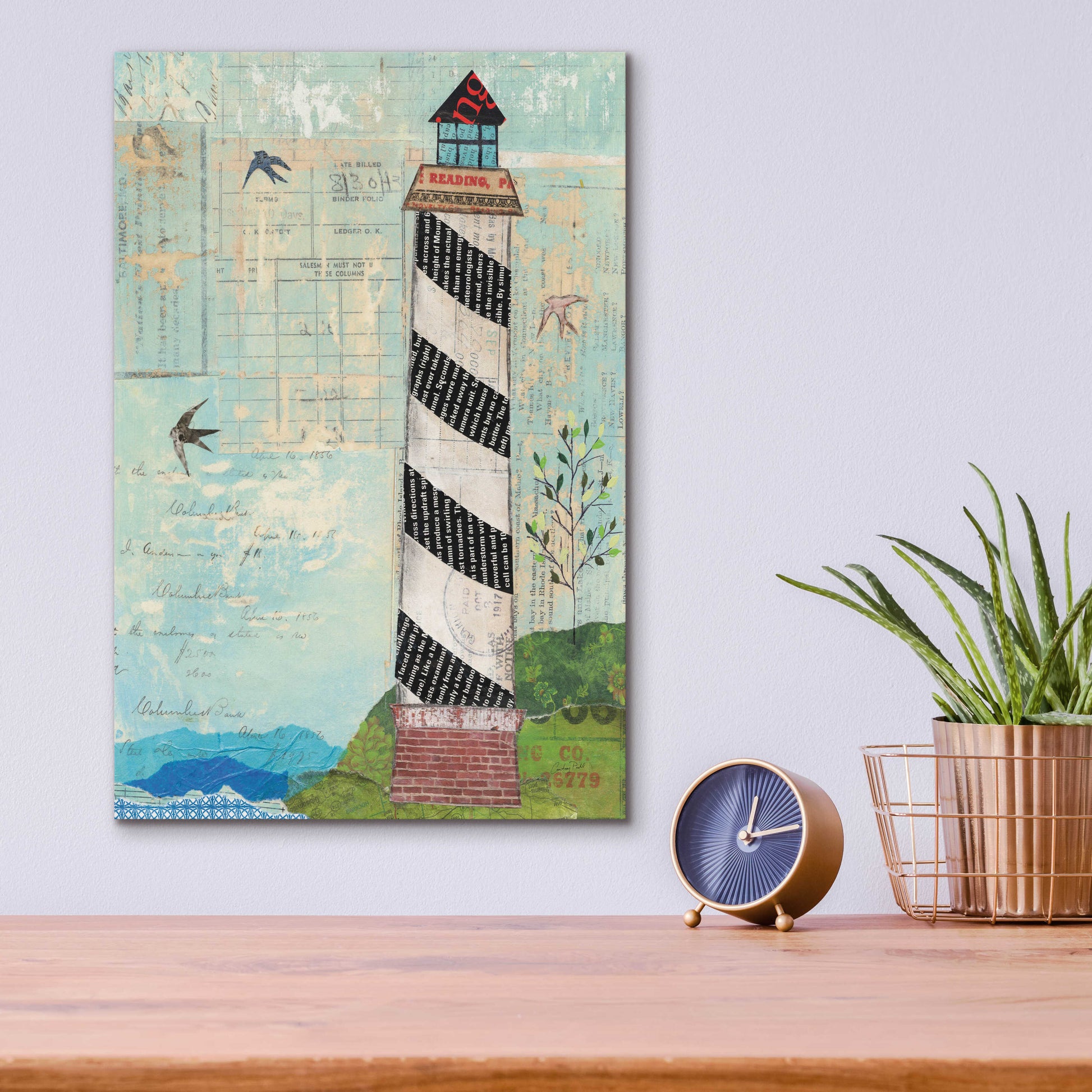 Epic Art 'Coastal Lighthouse II' by Courtney Prahl, Acrylic Glass Wall Art,12x16