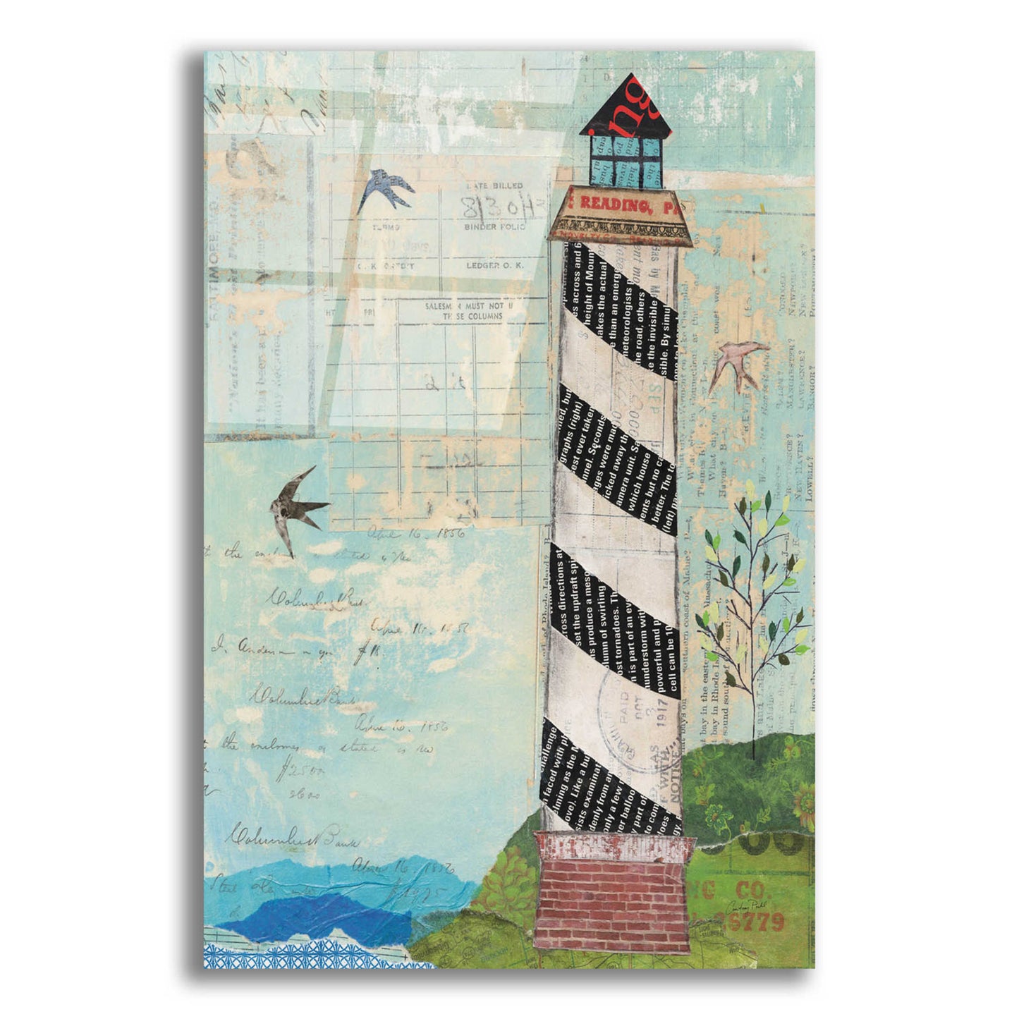 Epic Art 'Coastal Lighthouse II' by Courtney Prahl, Acrylic Glass Wall Art,12x16