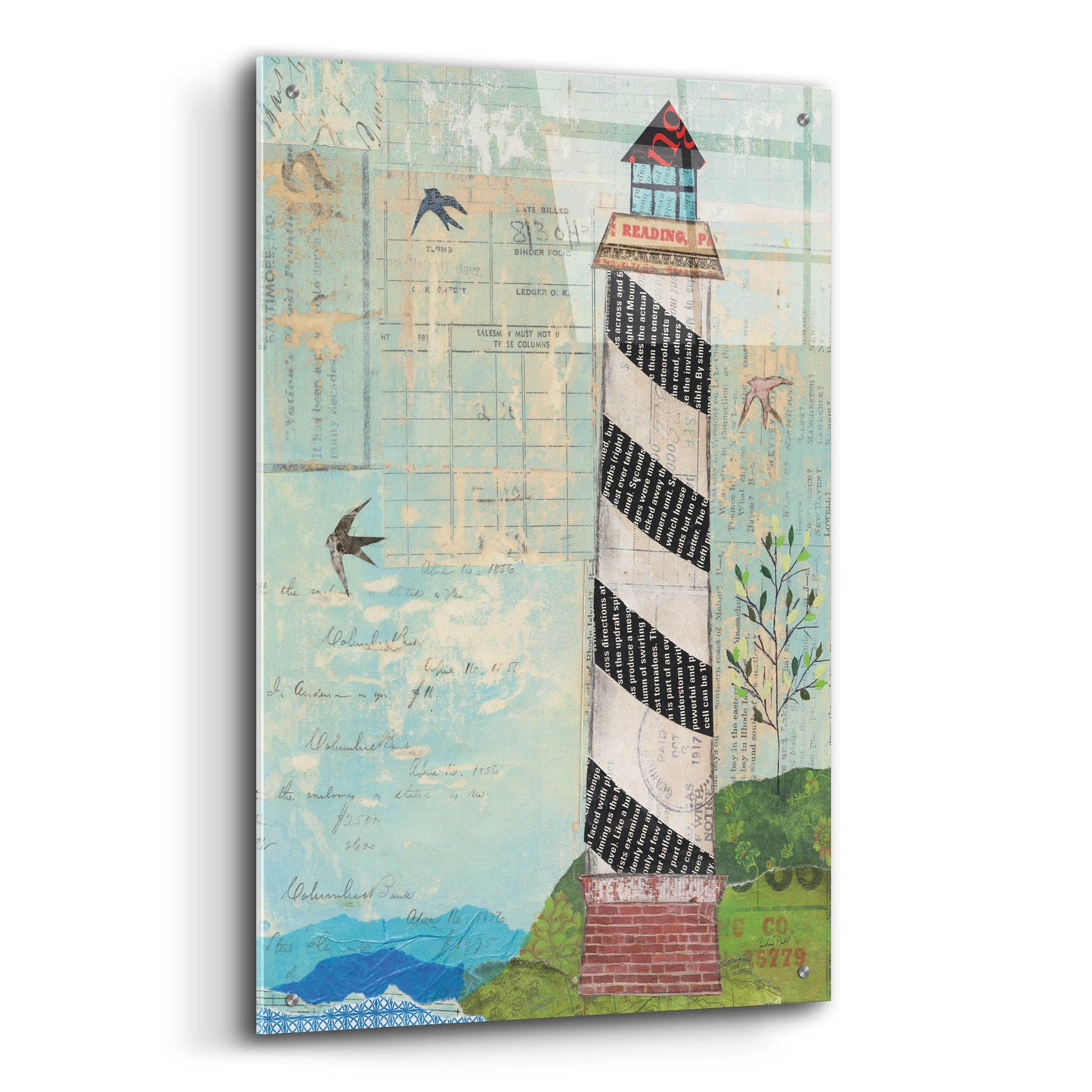 Epic Art 'Coastal Lighthouse II' by Courtney Prahl, Acrylic Glass Wall Art,24x36