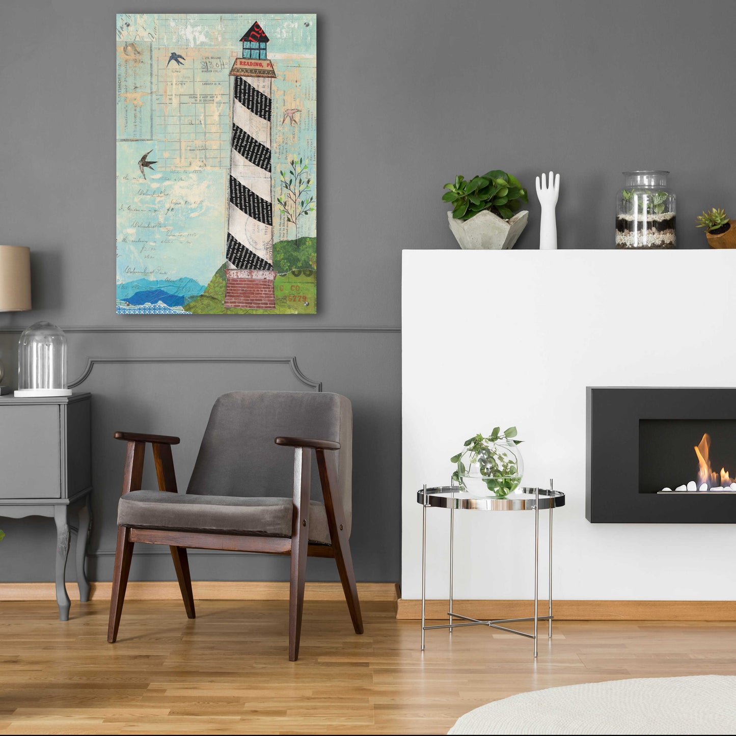 Epic Art 'Coastal Lighthouse II' by Courtney Prahl, Acrylic Glass Wall Art,24x36