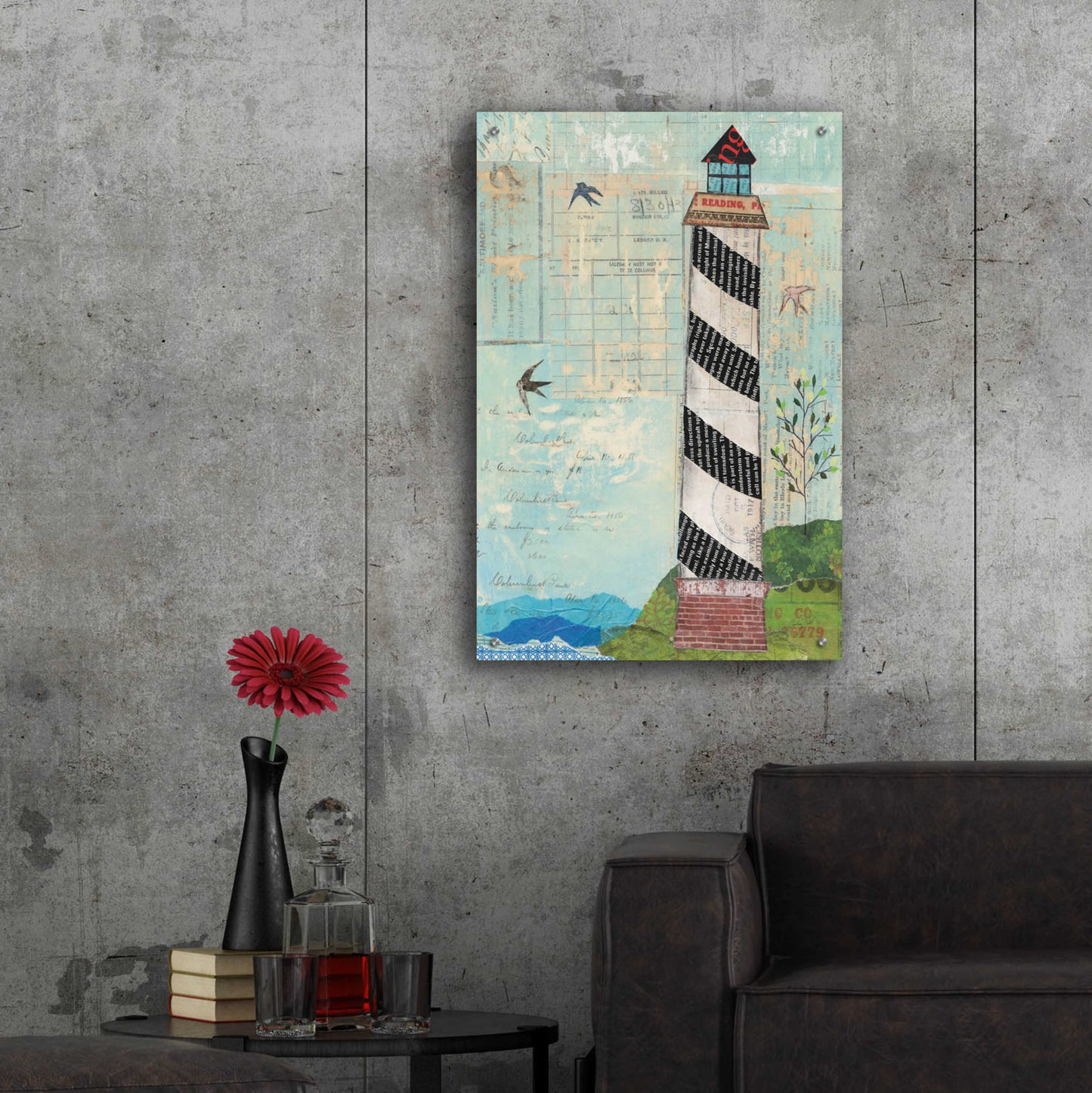 Epic Art 'Coastal Lighthouse II' by Courtney Prahl, Acrylic Glass Wall Art,24x36